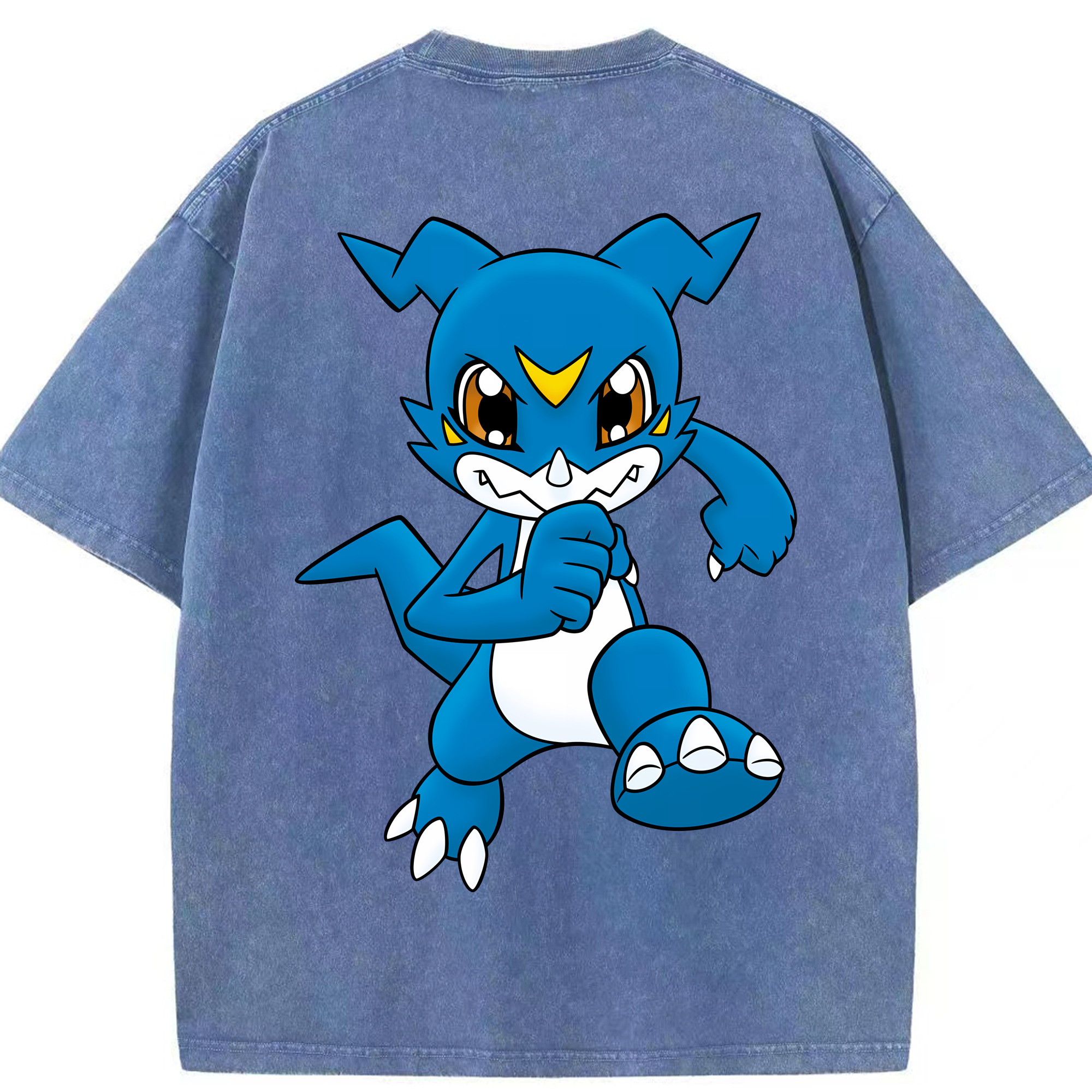 （画像用） Digimon デジタルモンスター/デジモン 綿100% ヴィンテージ風 半袖Tシャツ（背面プリント）