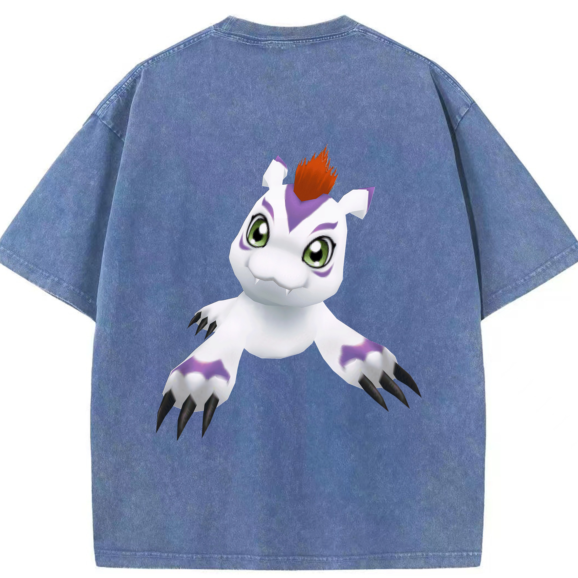 （画像用） Digimon デジタルモンスター/デジモン 綿100% ヴィンテージ風 半袖Tシャツ（背面プリント）