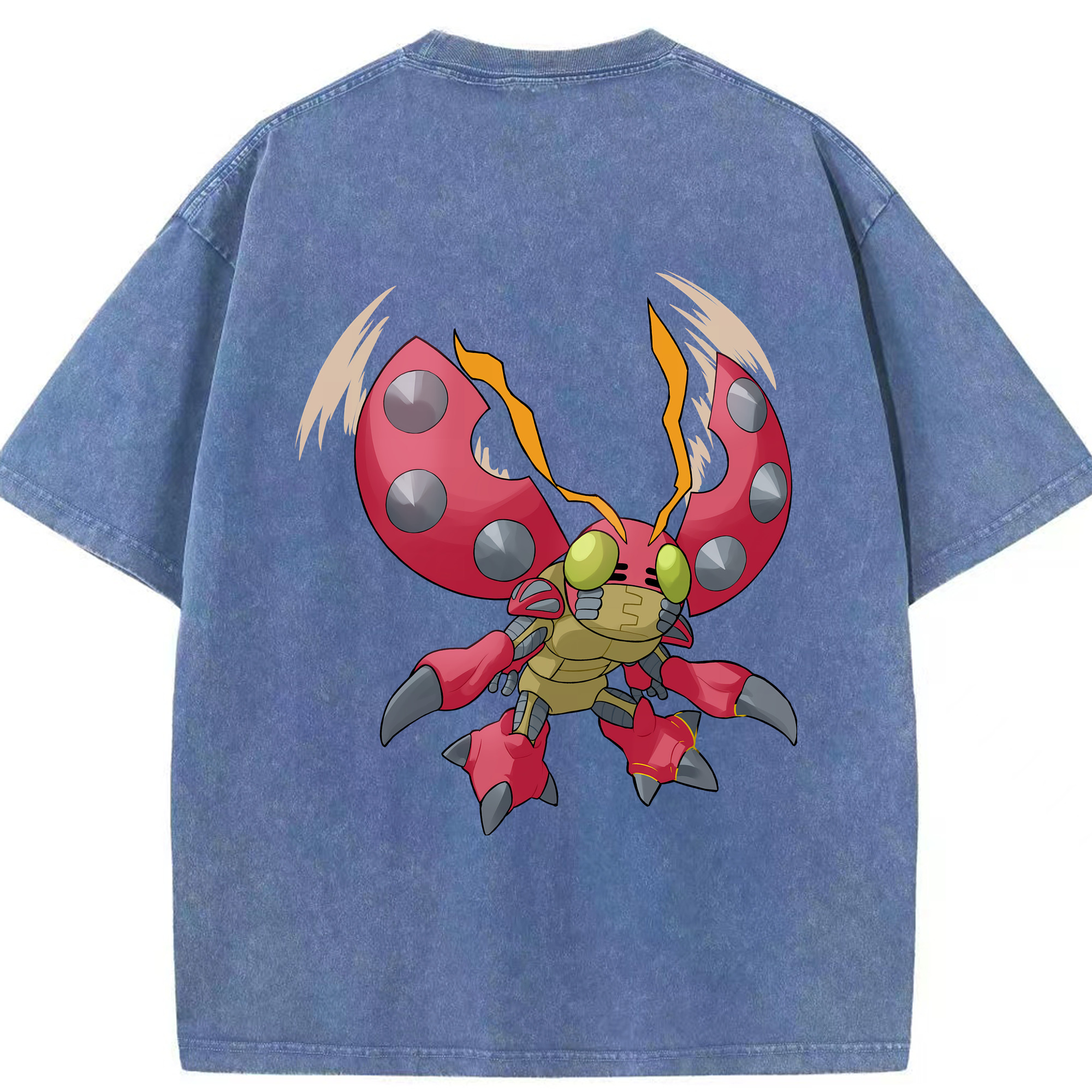 （画像用） Digimon デジタルモンスター/デジモン 綿100% ヴィンテージ風 半袖Tシャツ（背面プリント）
