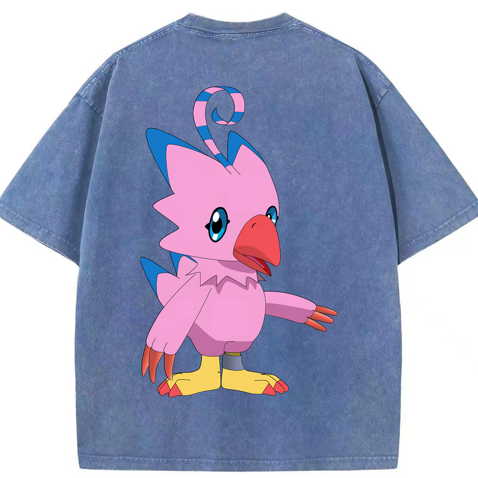 （画像用） Digimon デジタルモンスター/デジモン 綿100% ヴィンテージ風 半袖Tシャツ（背面プリント）