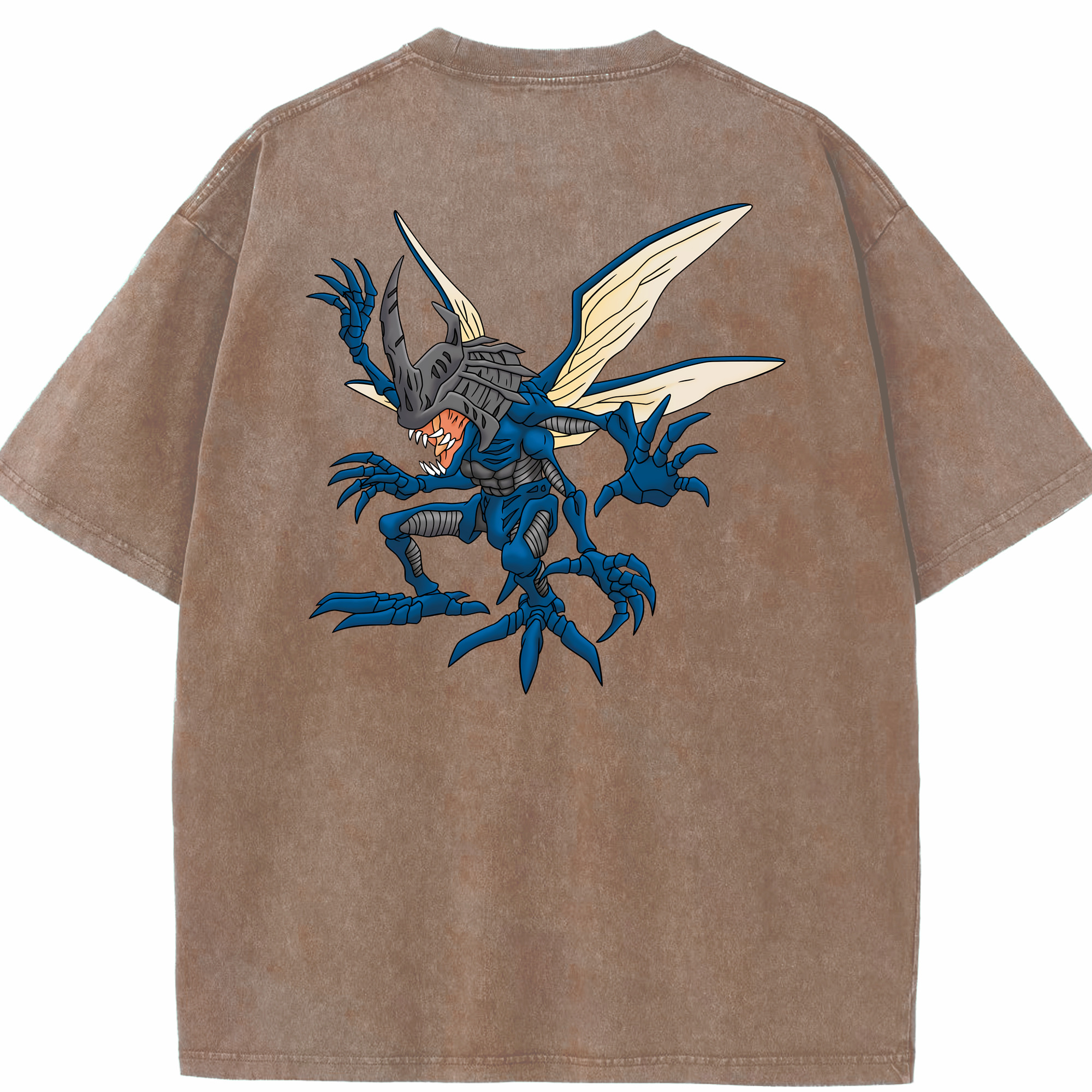 （画像用） Digimon デジタルモンスター/デジモン 綿100% ヴィンテージ風 半袖Tシャツ（背面プリント）