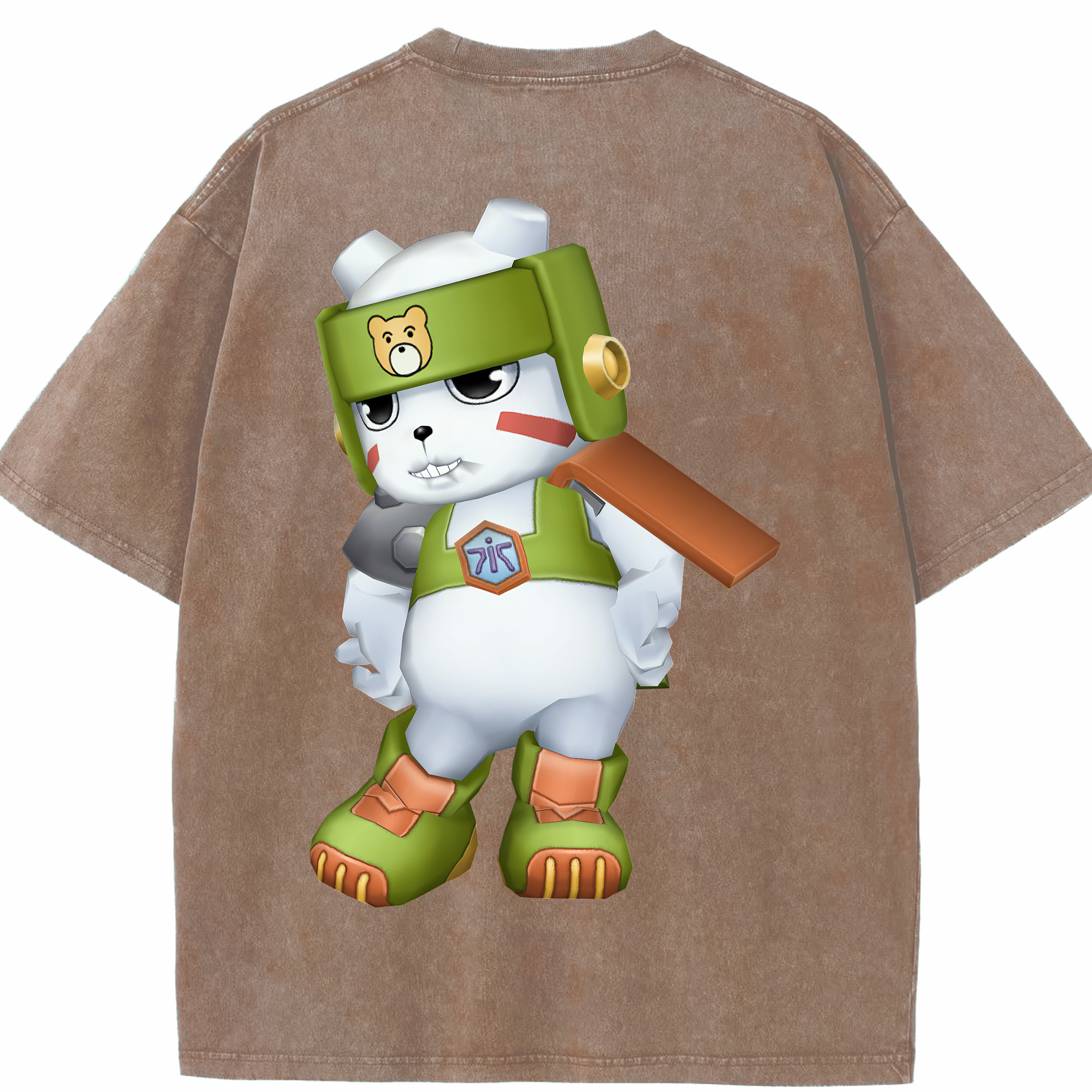 （画像用） Digimon デジタルモンスター/デジモン 綿100% ヴィンテージ風 半袖Tシャツ（背面プリント）