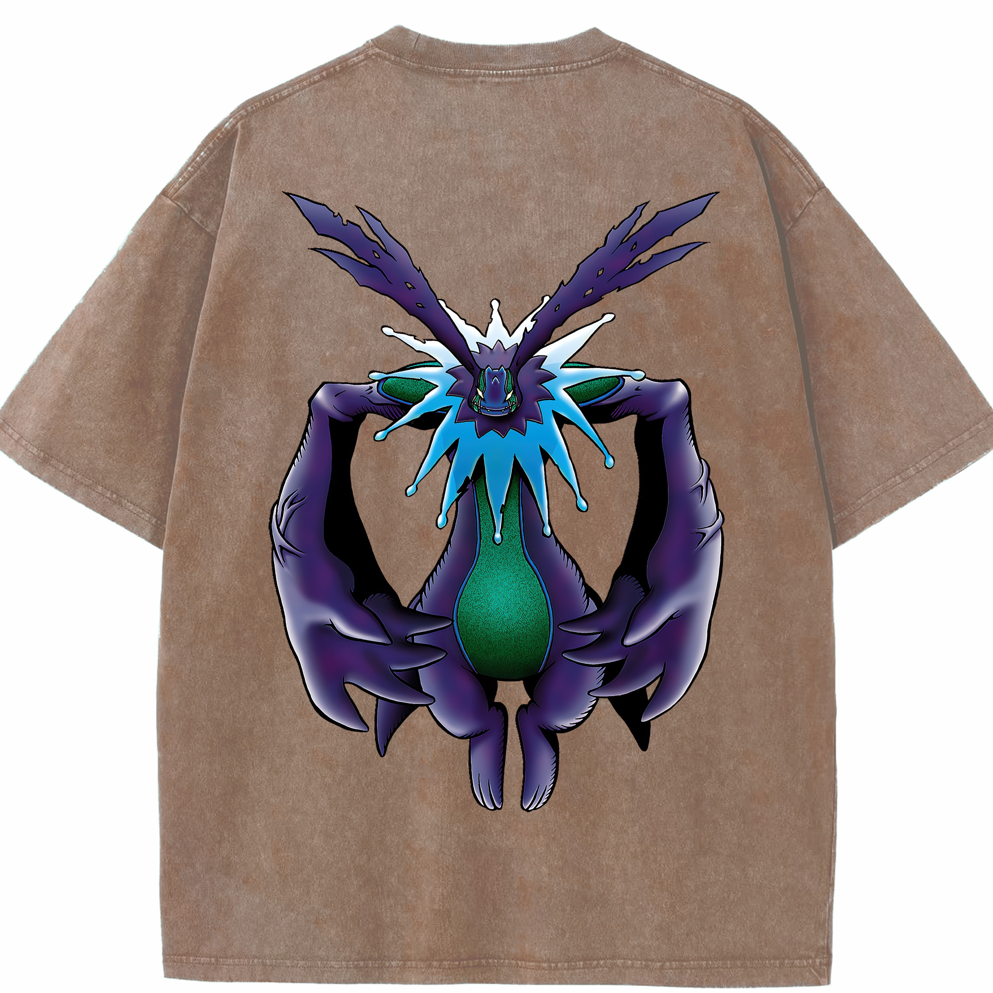 （画像用） Digimon デジタルモンスター/デジモン 綿100% ヴィンテージ風 半袖Tシャツ（背面プリント）