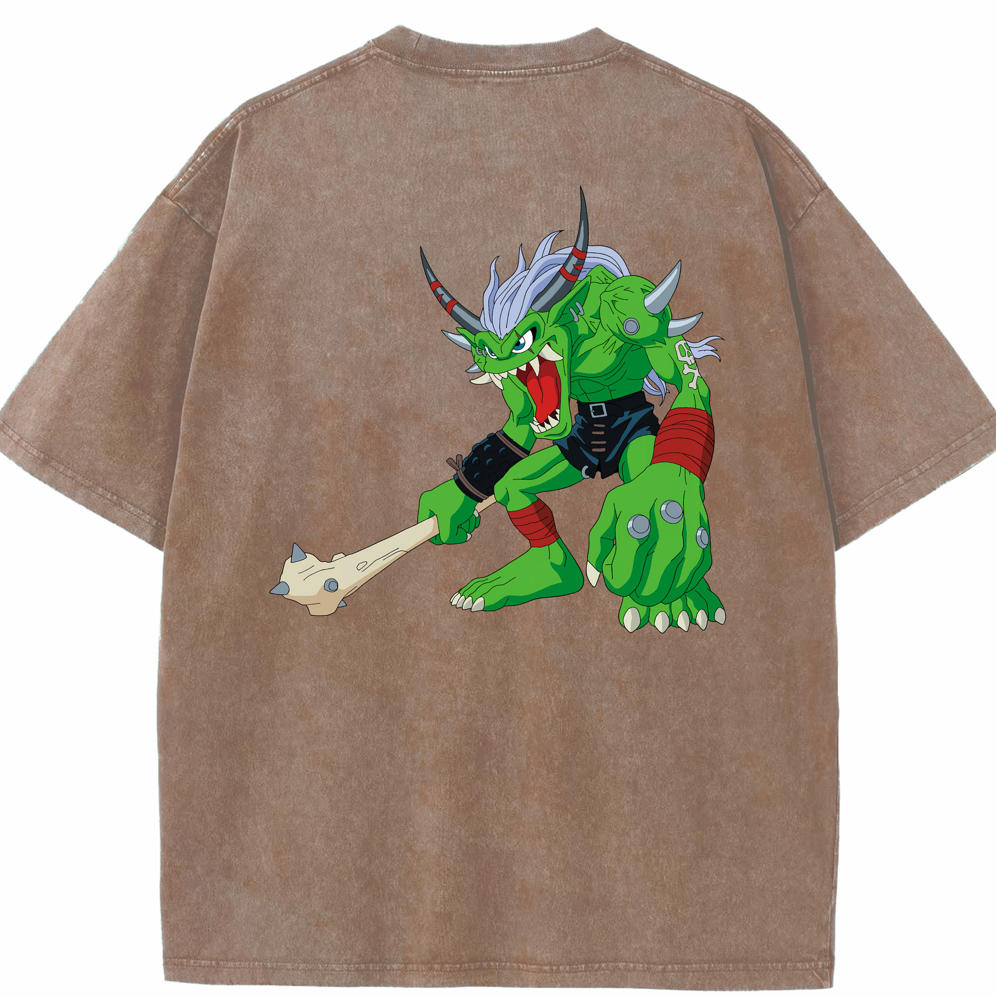 （画像用） Digimon デジタルモンスター/デジモン 綿100% ヴィンテージ風 半袖Tシャツ（背面プリント）