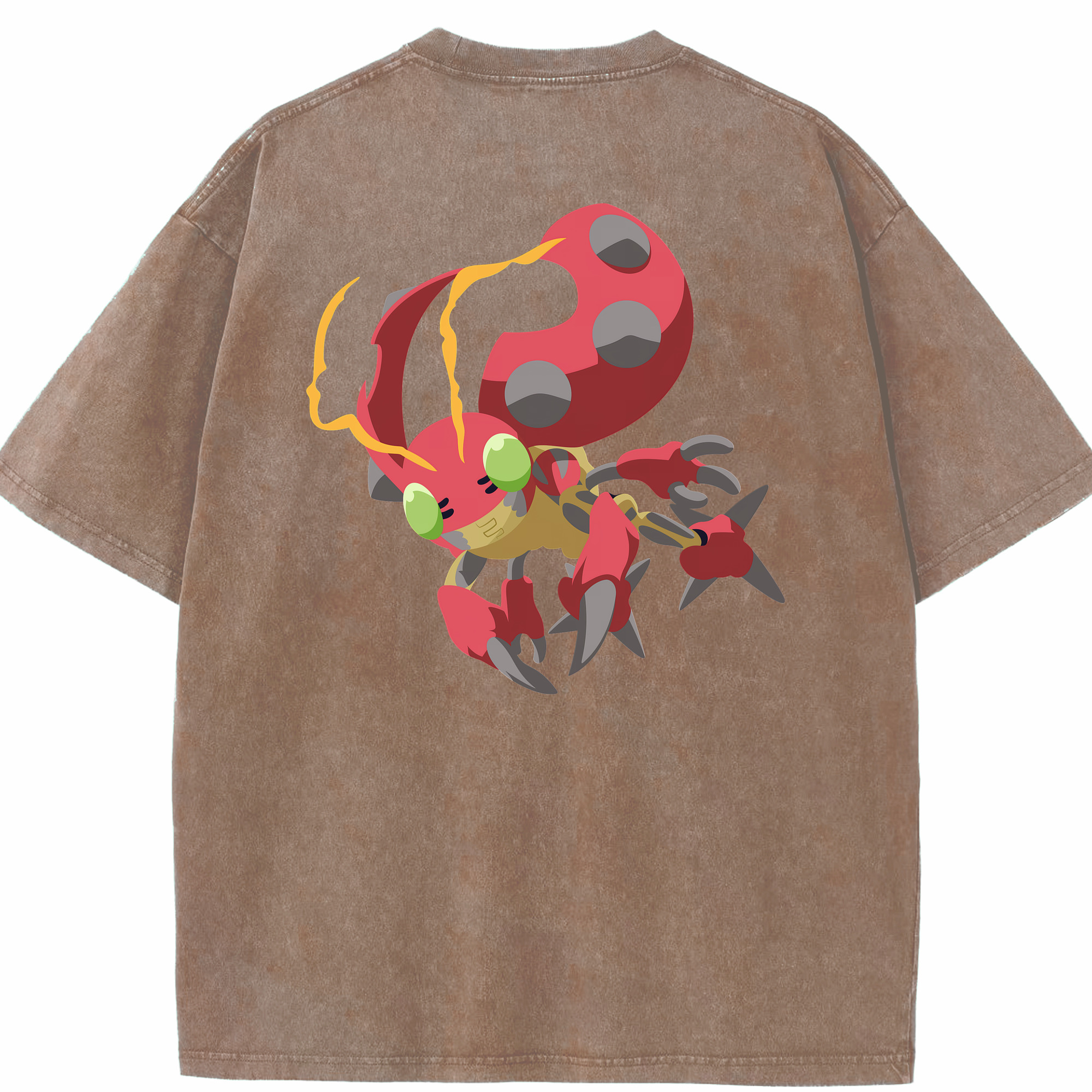 （画像用） Digimon デジタルモンスター/デジモン 綿100% ヴィンテージ風 半袖Tシャツ（背面プリント）