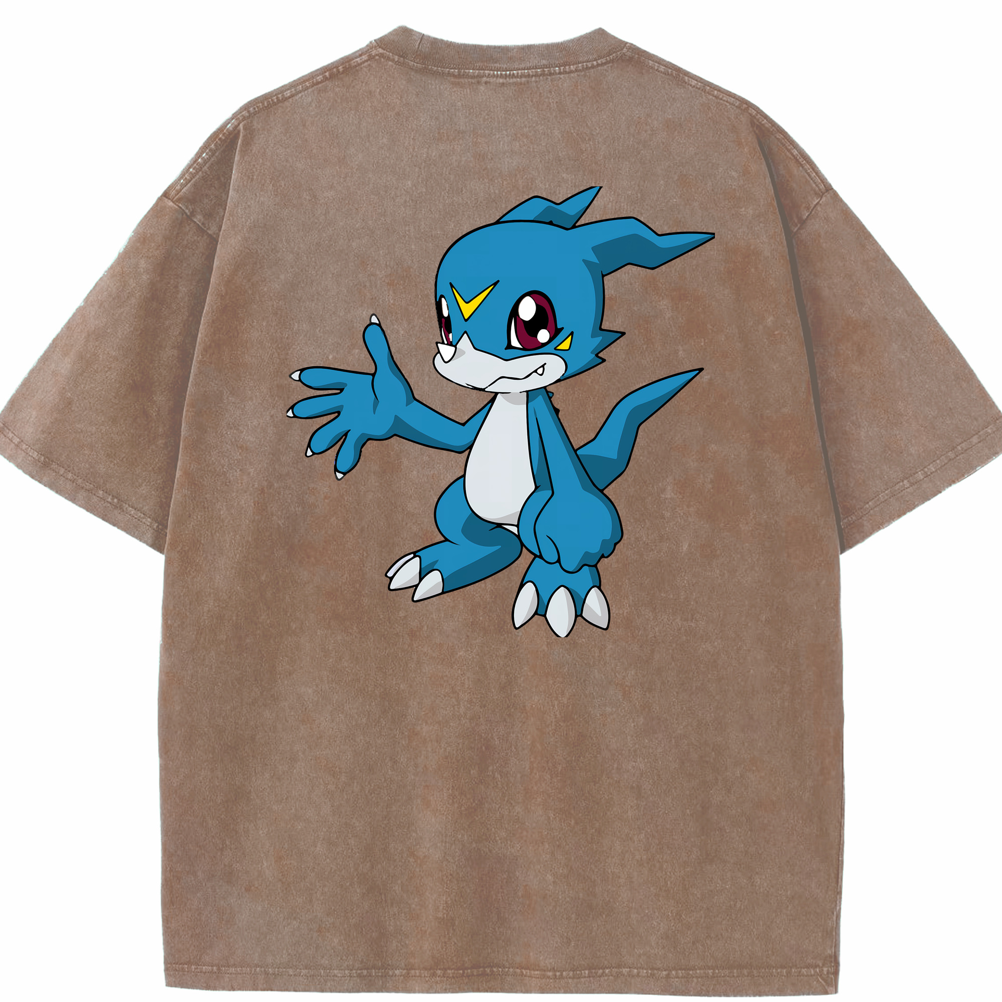（画像用） Digimon デジタルモンスター/デジモン 綿100% ヴィンテージ風 半袖Tシャツ（背面プリント）