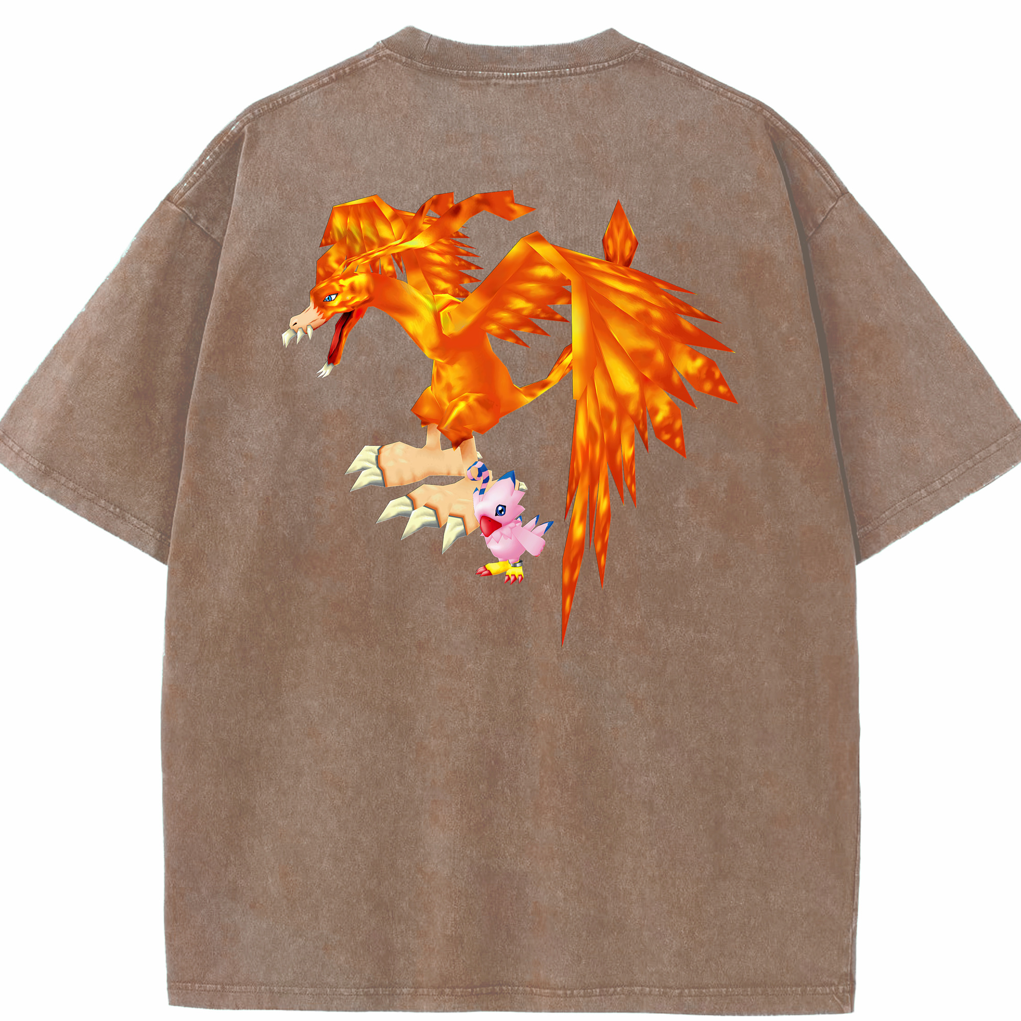 （画像用） Digimon デジタルモンスター/デジモン 綿100% ヴィンテージ風 半袖Tシャツ（背面プリント）