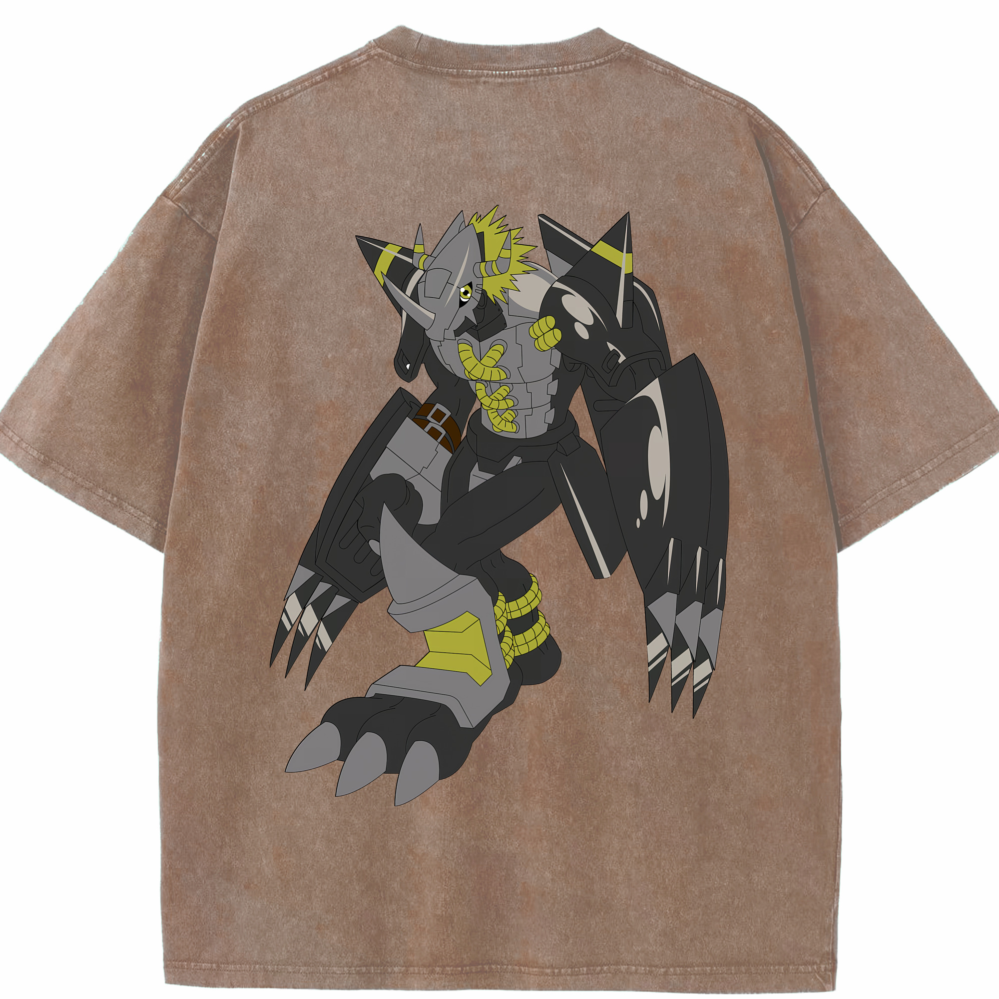 （画像用） Digimon デジタルモンスター/デジモン 綿100% ヴィンテージ風 半袖Tシャツ（背面プリント）