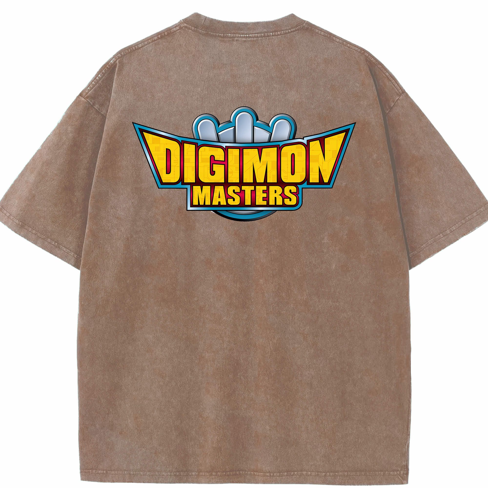 （画像用） Digimon デジタルモンスター/デジモン 綿100% ヴィンテージ風 半袖Tシャツ（背面プリント）