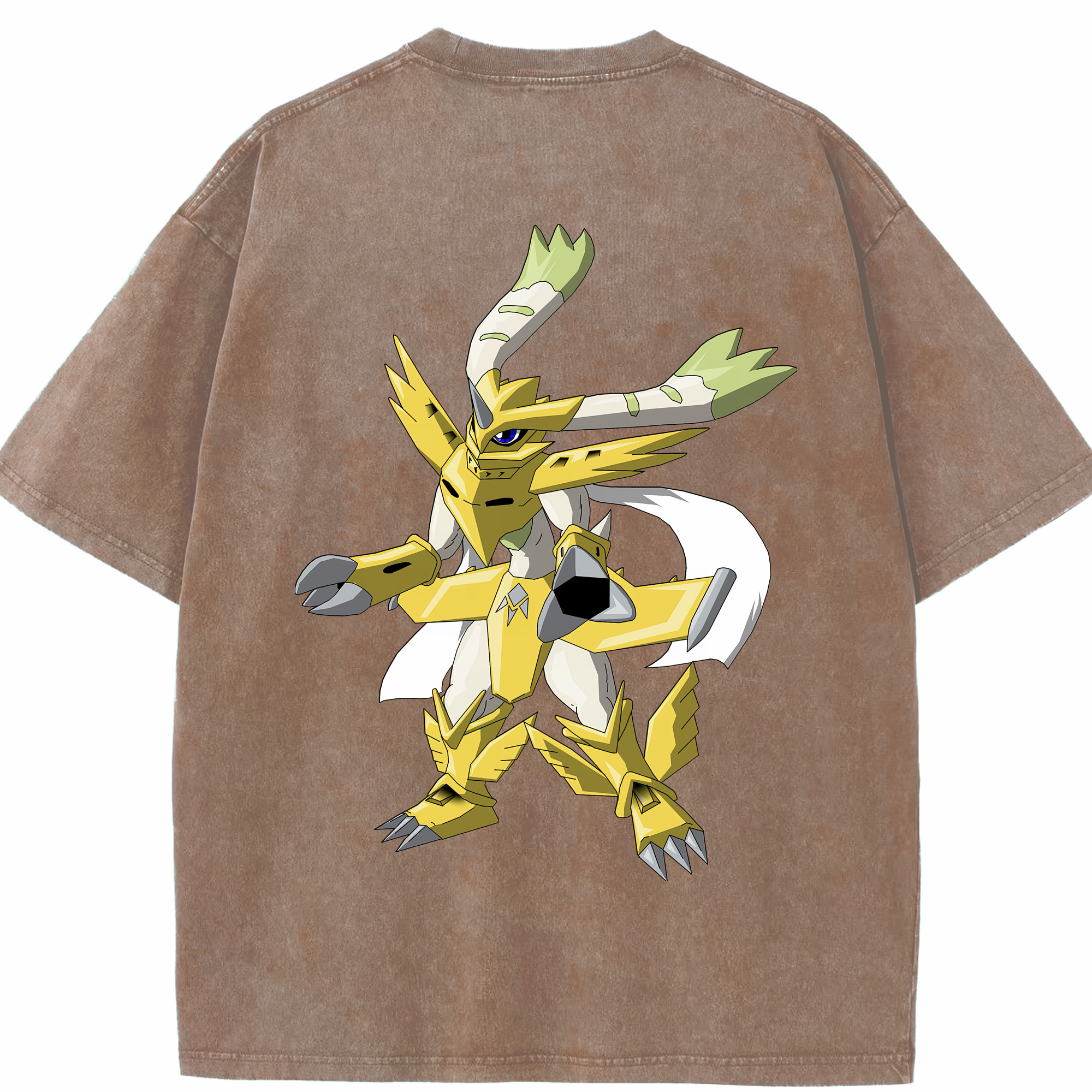 （画像用） Digimon デジタルモンスター/デジモン 綿100% ヴィンテージ風 半袖Tシャツ（背面プリント）
