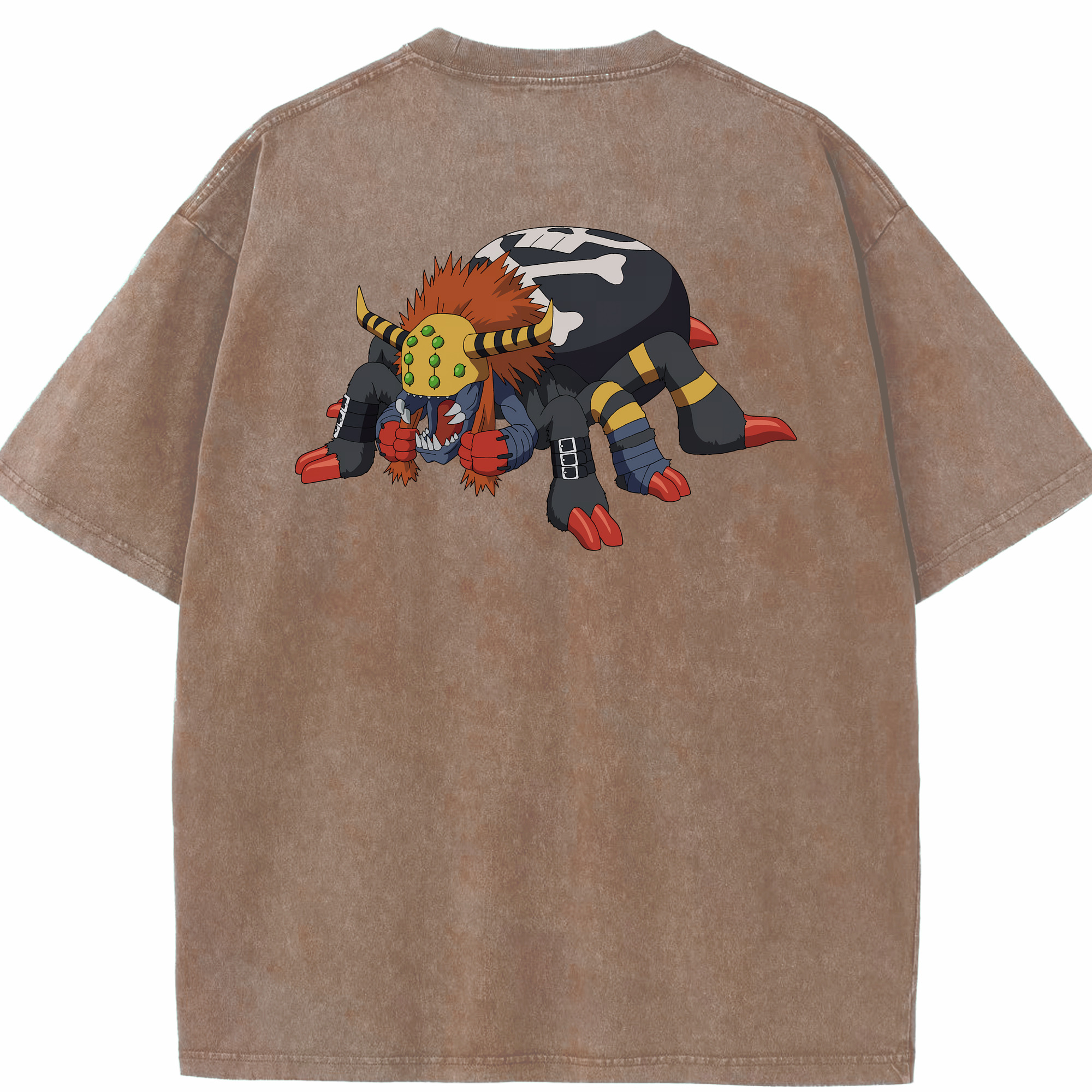 （画像用） Digimon デジタルモンスター/デジモン 綿100% ヴィンテージ風 半袖Tシャツ（背面プリント）