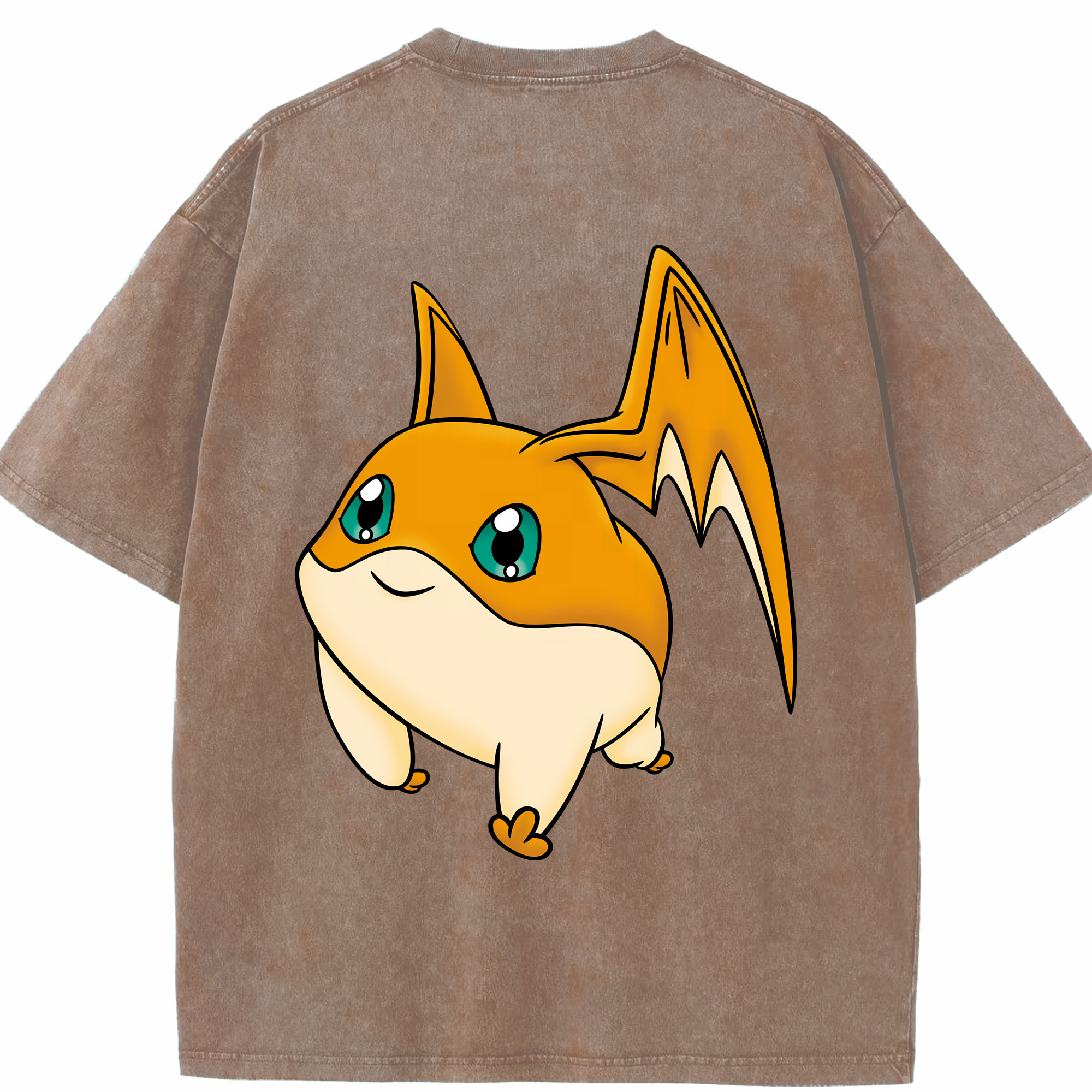 （画像用） Digimon デジタルモンスター/デジモン 綿100% ヴィンテージ風 半袖Tシャツ（背面プリント）