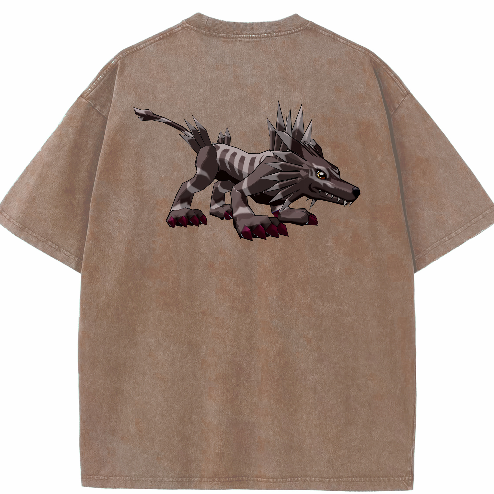 （画像用） Digimon デジタルモンスター/デジモン 綿100% ヴィンテージ風 半袖Tシャツ（背面プリント）