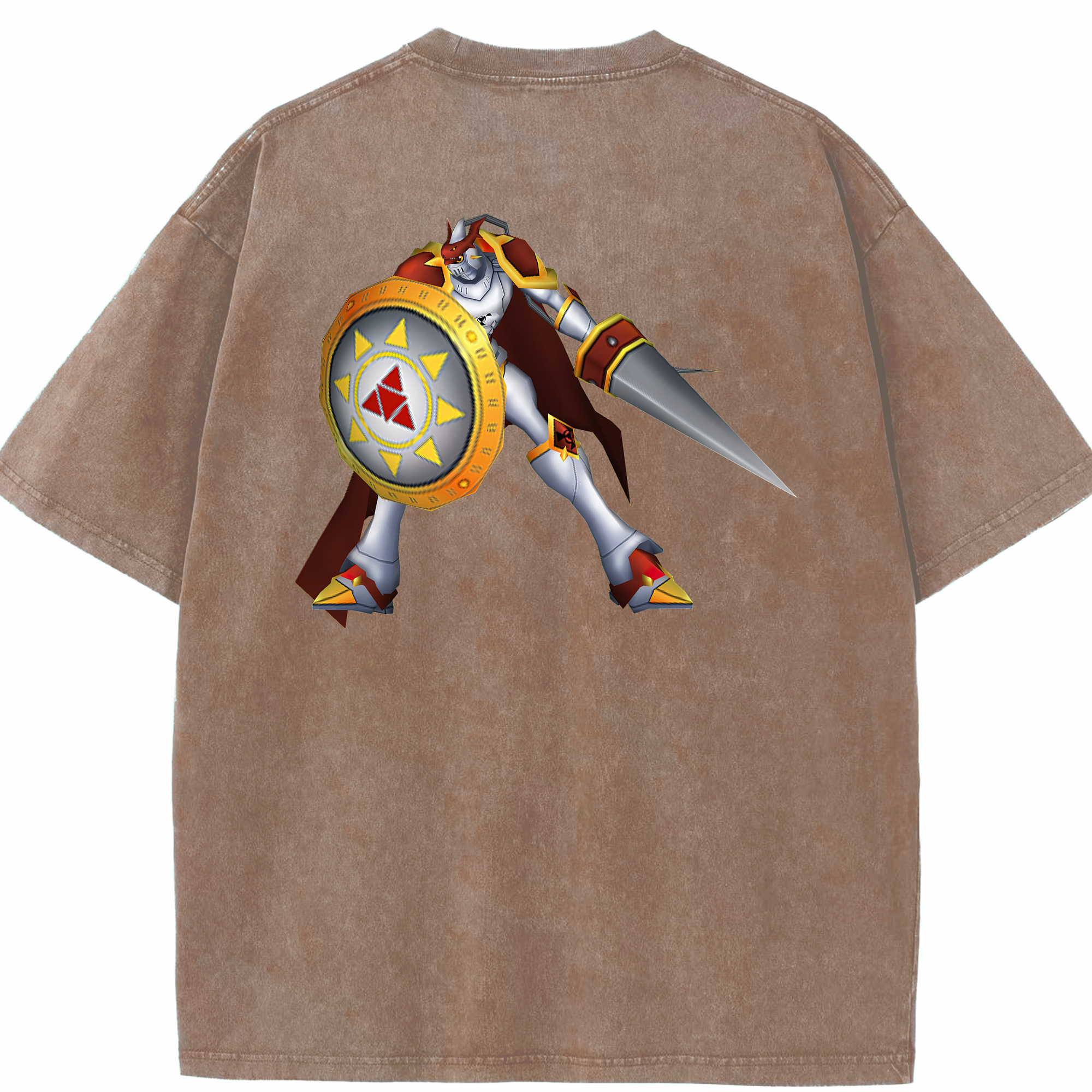 （画像用） Digimon デジタルモンスター/デジモン 綿100% ヴィンテージ風 半袖Tシャツ（背面プリント）