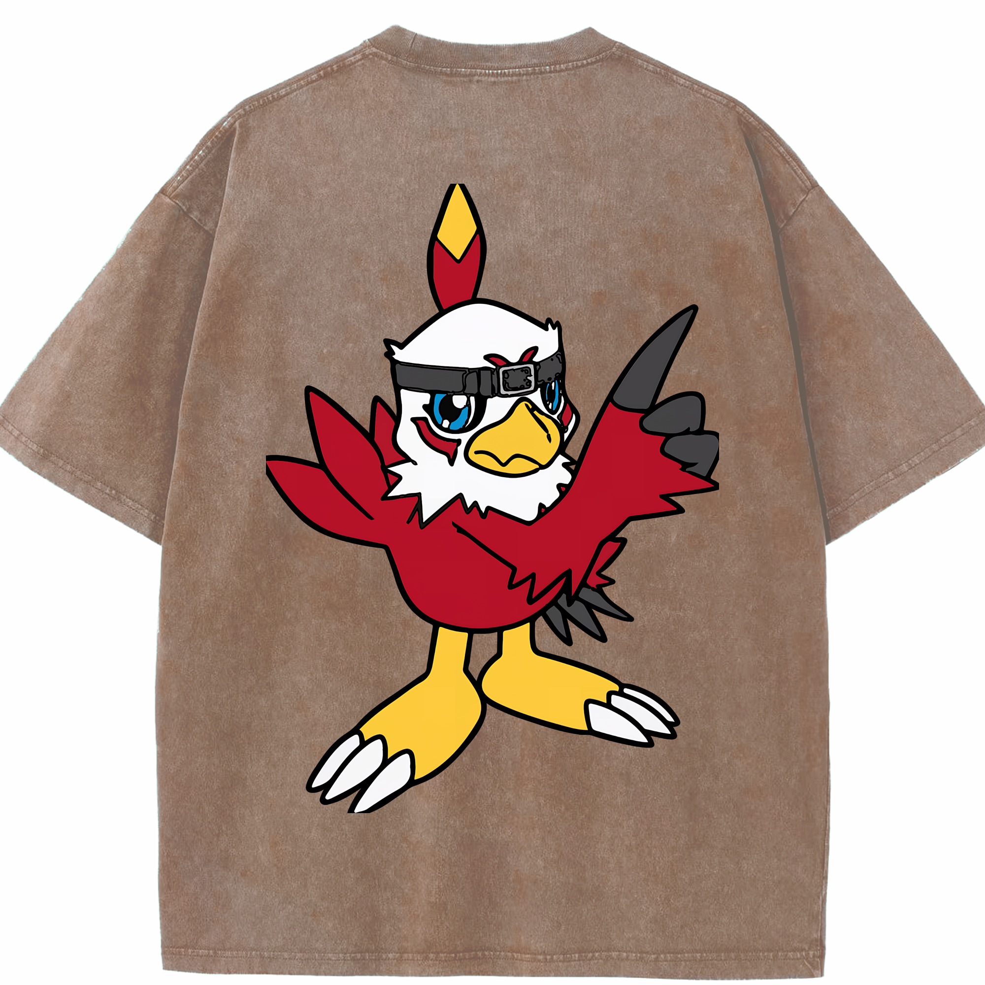 （画像用） Digimon デジタルモンスター/デジモン 綿100% ヴィンテージ風 半袖Tシャツ（背面プリント）