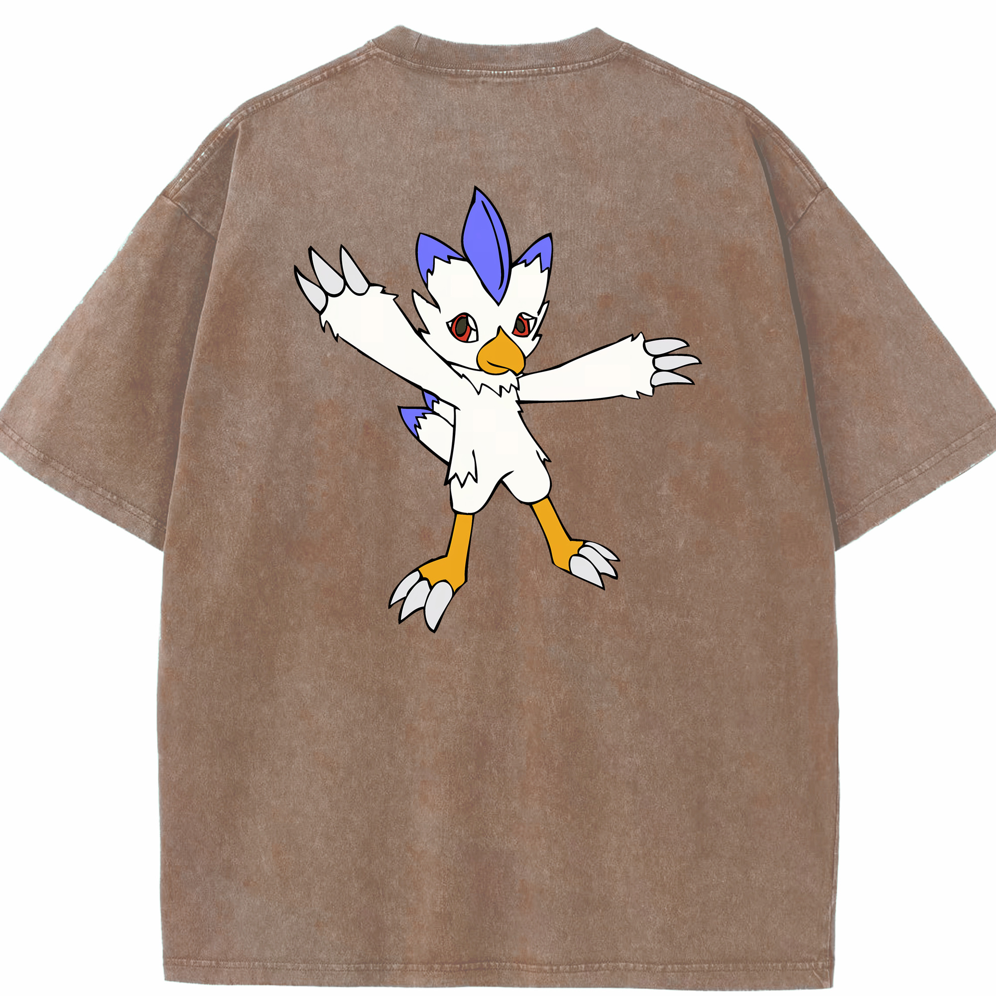 （画像用） Digimon デジタルモンスター/デジモン 綿100% ヴィンテージ風 半袖Tシャツ（背面プリント）