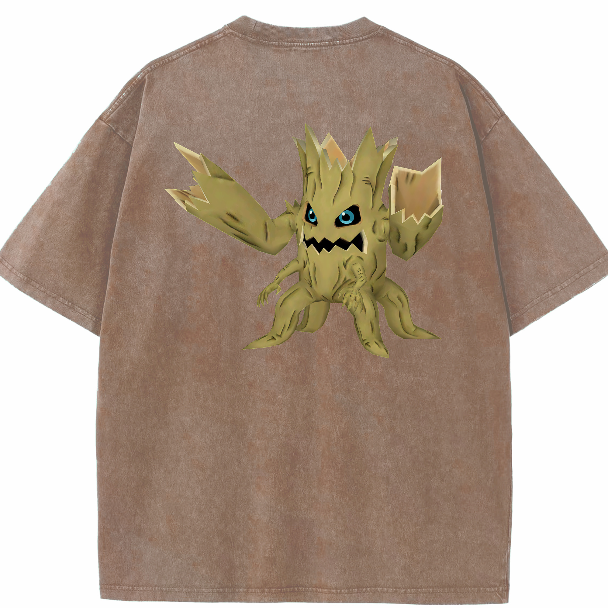 （画像用） Digimon デジタルモンスター/デジモン 綿100% ヴィンテージ風 半袖Tシャツ（背面プリント）