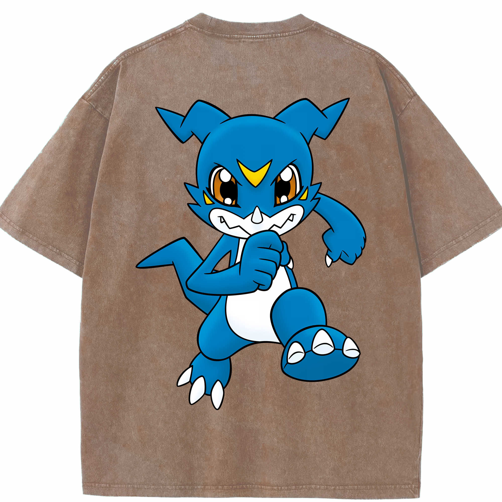 （画像用） Digimon デジタルモンスター/デジモン 綿100% ヴィンテージ風 半袖Tシャツ（背面プリント）