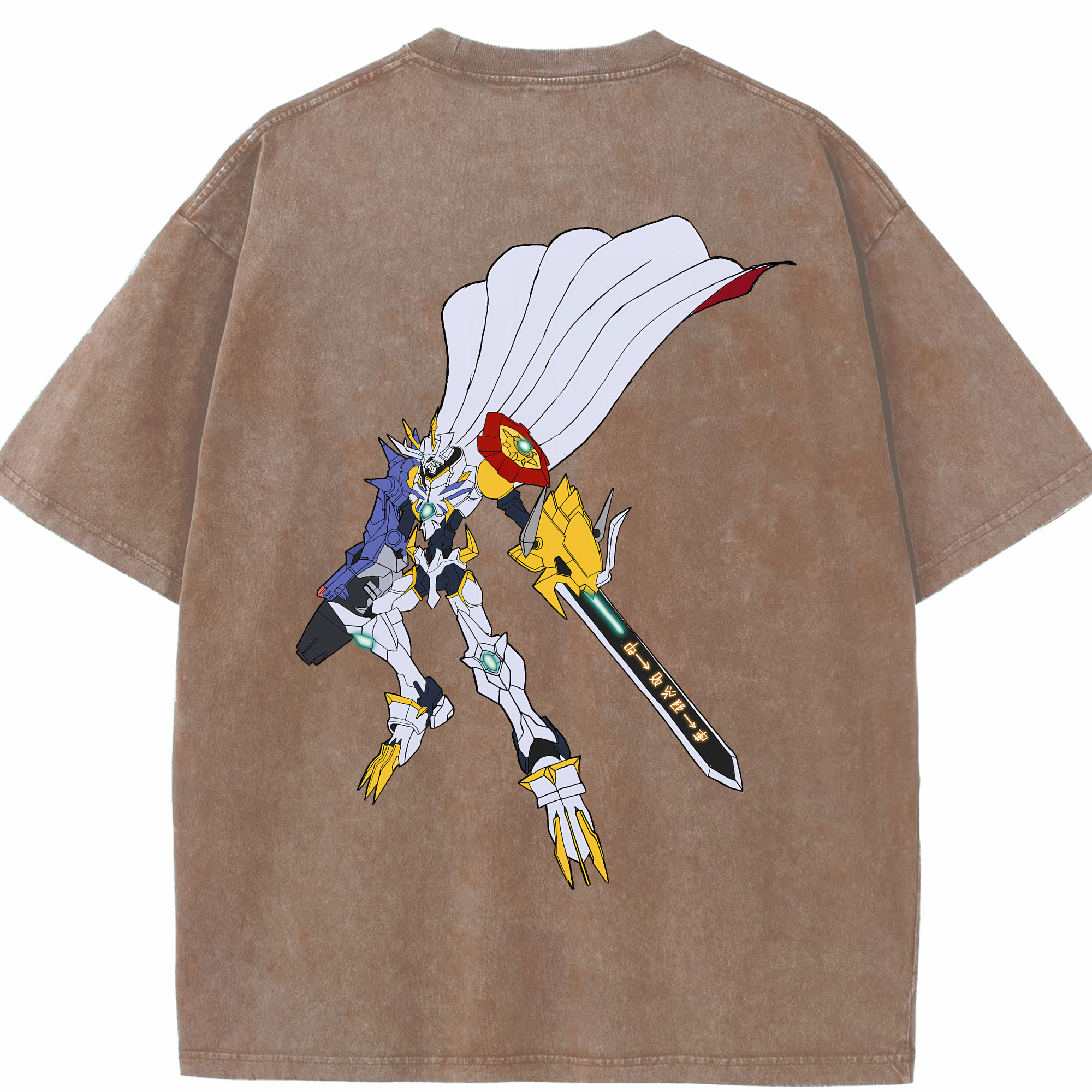 （画像用） Digimon デジタルモンスター/デジモン 綿100% ヴィンテージ風 半袖Tシャツ（背面プリント）