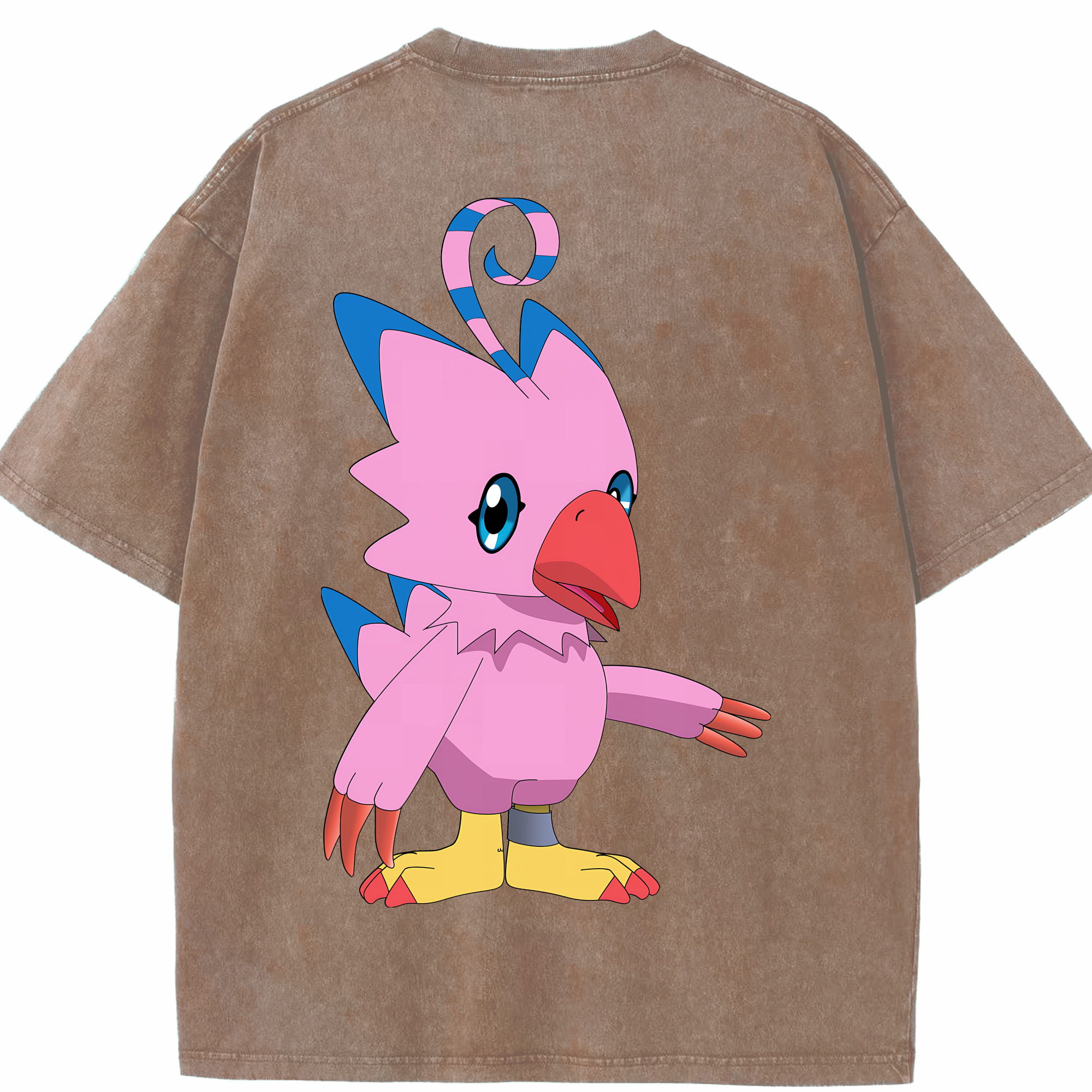 （画像用） Digimon デジタルモンスター/デジモン 綿100% ヴィンテージ風 半袖Tシャツ（背面プリント）