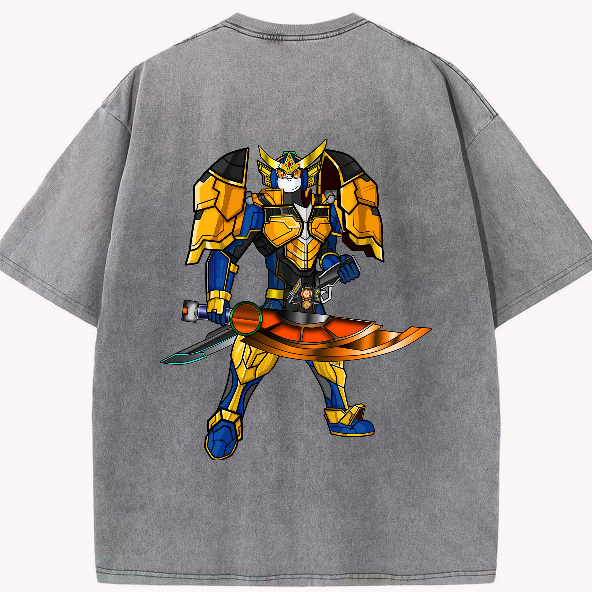 （画像用） Digimon デジタルモンスター/デジモン 綿100% ヴィンテージ風 半袖Tシャツ（背面プリント）