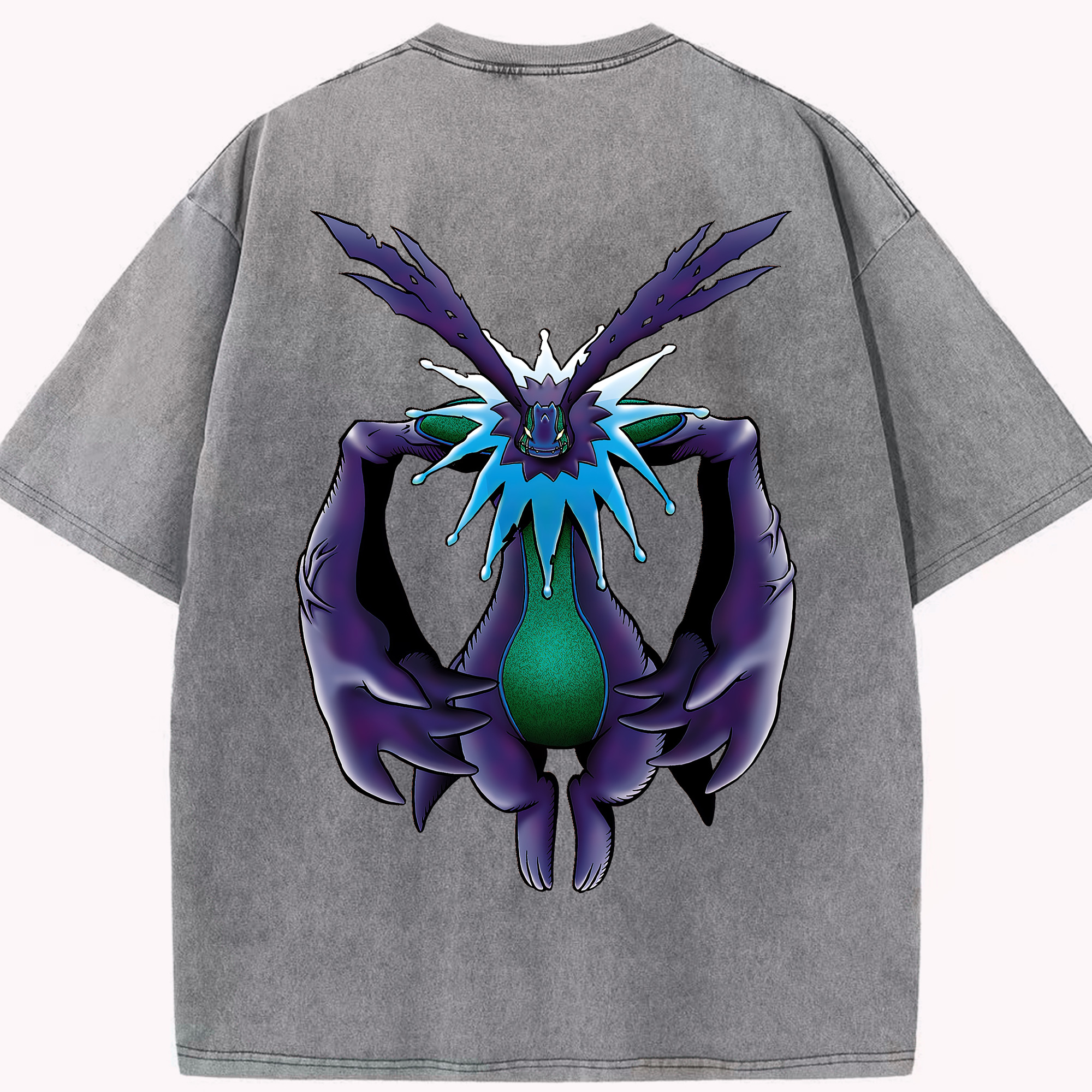 （画像用） Digimon デジタルモンスター/デジモン 綿100% ヴィンテージ風 半袖Tシャツ（背面プリント）