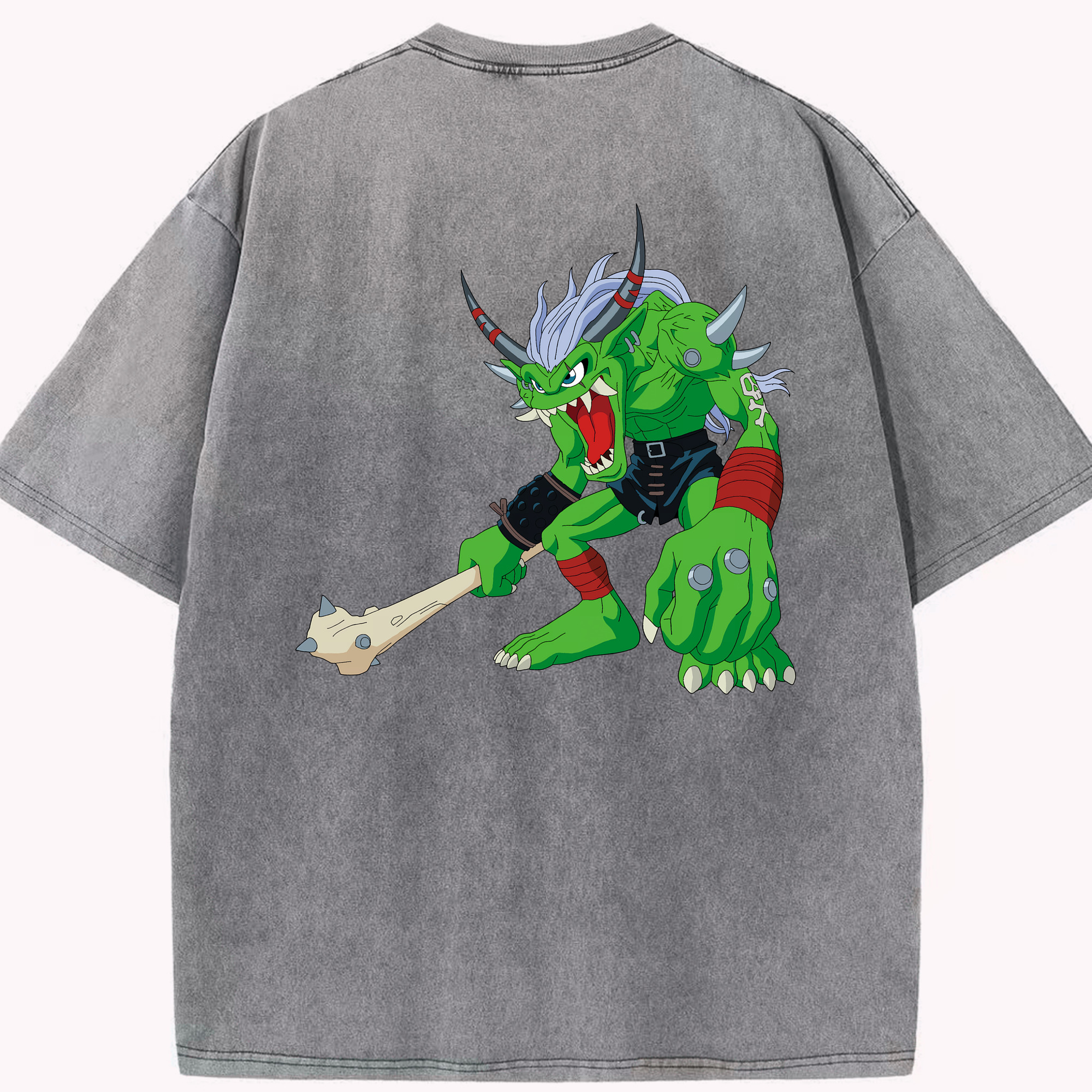 （画像用） Digimon デジタルモンスター/デジモン 綿100% ヴィンテージ風 半袖Tシャツ（背面プリント）