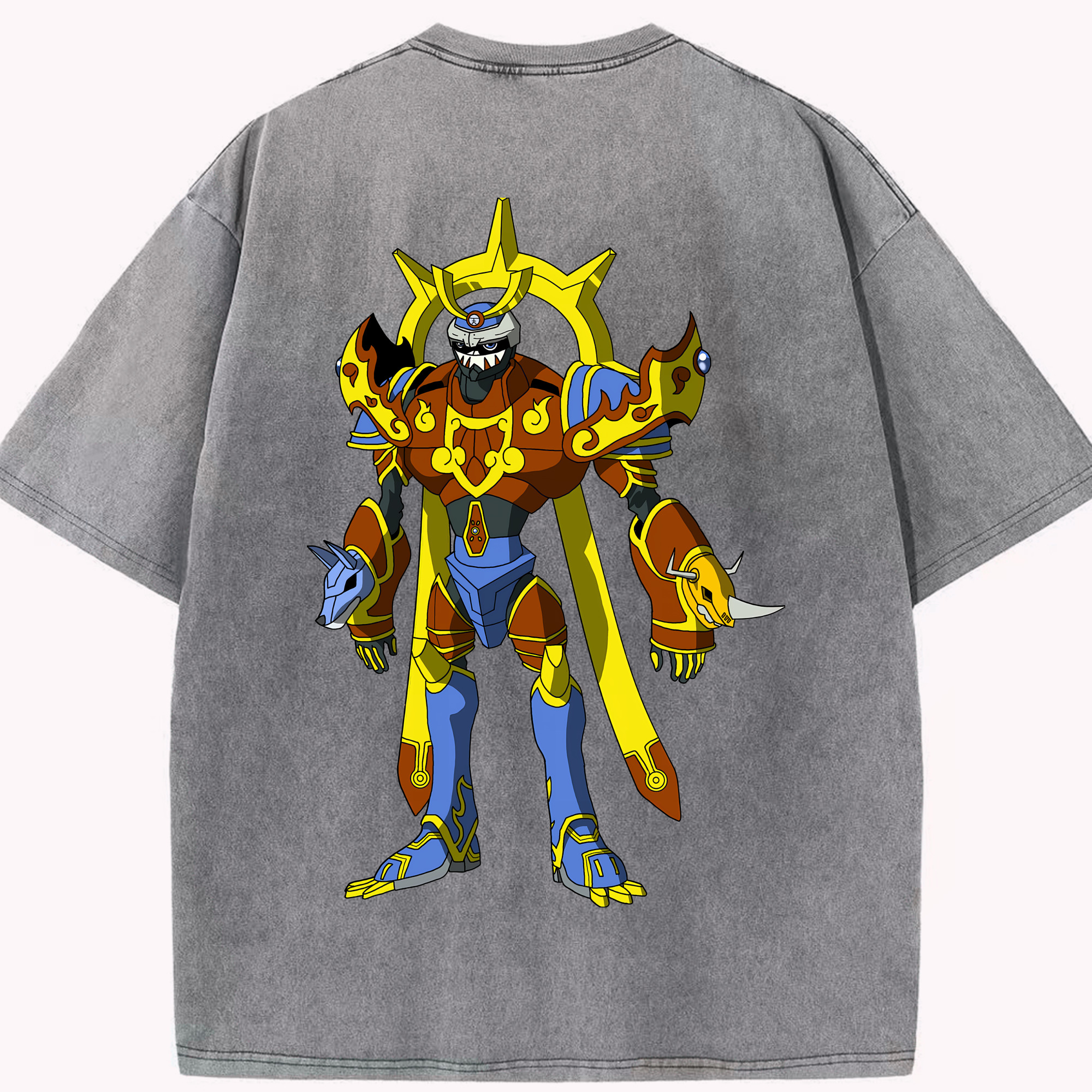 （画像用） Digimon デジタルモンスター/デジモン 綿100% ヴィンテージ風 半袖Tシャツ（背面プリント）