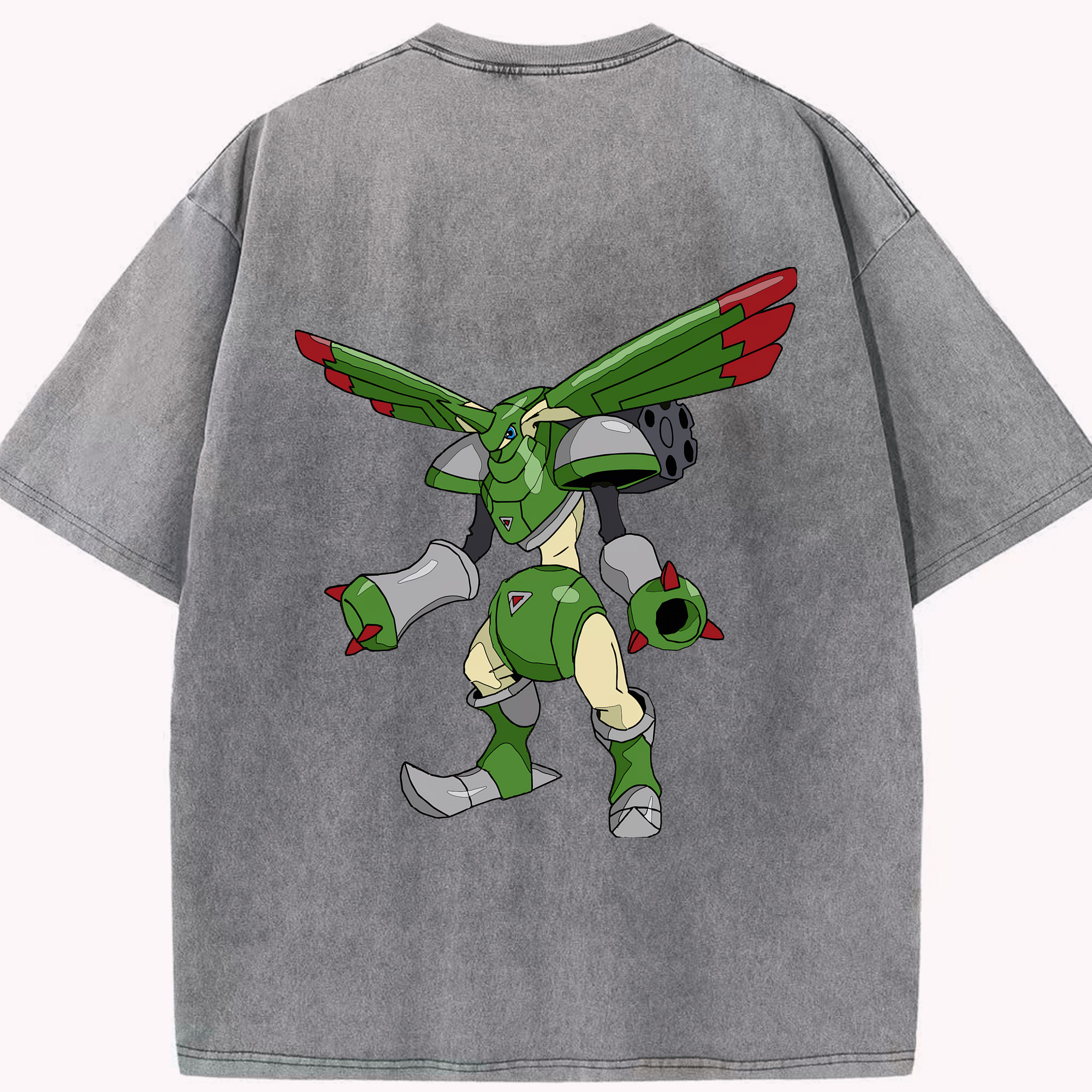 （画像用） Digimon デジタルモンスター/デジモン 綿100% ヴィンテージ風 半袖Tシャツ（背面プリント）