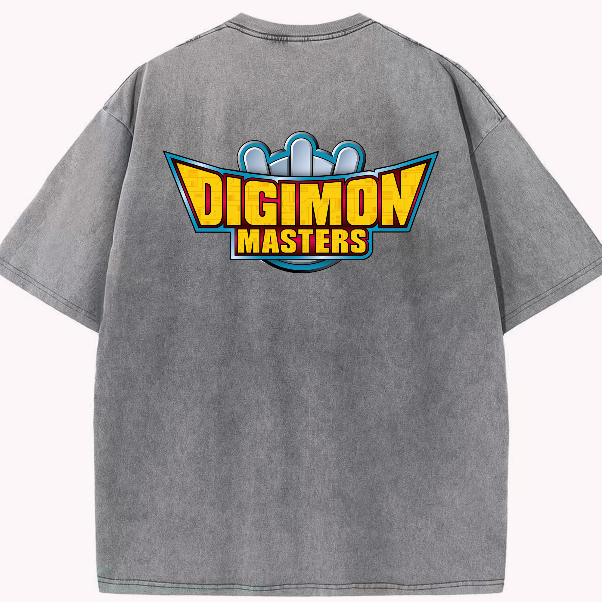 （画像用） Digimon デジタルモンスター/デジモン 綿100% ヴィンテージ風 半袖Tシャツ（背面プリント）