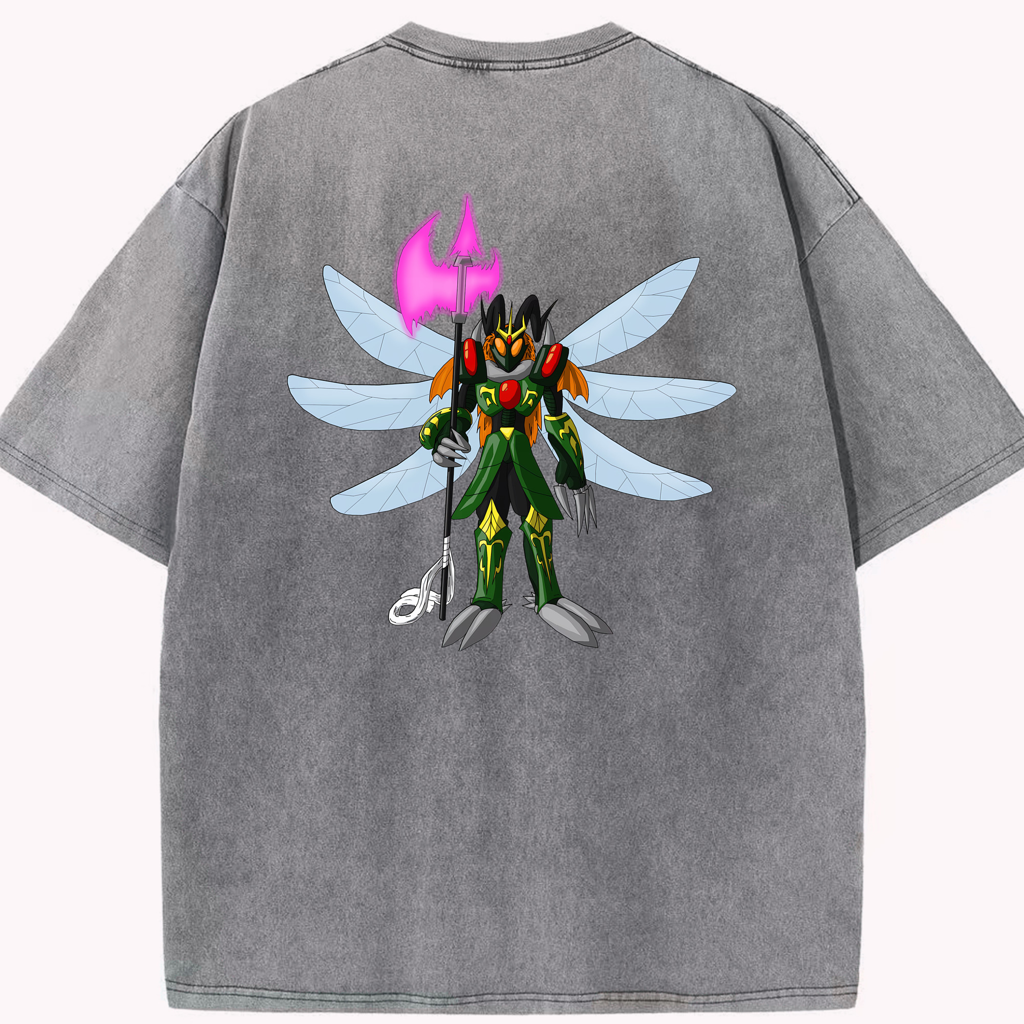 （画像用） Digimon デジタルモンスター/デジモン 綿100% ヴィンテージ風 半袖Tシャツ（背面プリント）