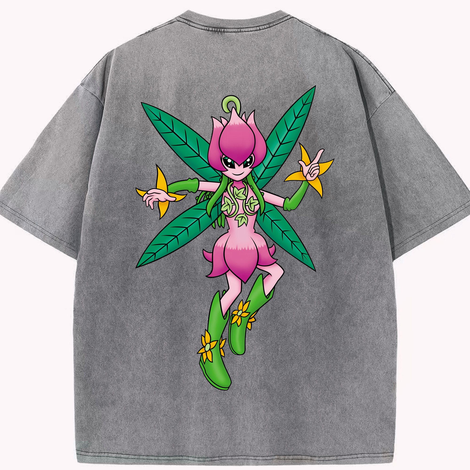 （画像用） Digimon デジタルモンスター/デジモン 綿100% ヴィンテージ風 半袖Tシャツ（背面プリント）
