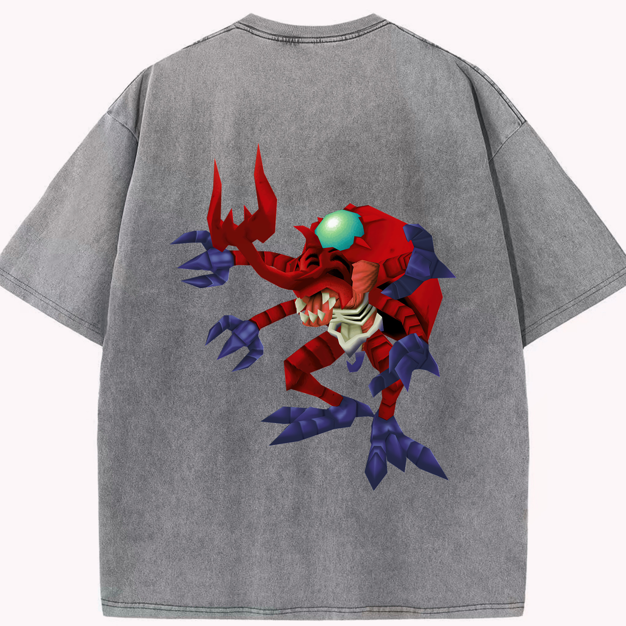 （画像用） Digimon デジタルモンスター/デジモン 綿100% ヴィンテージ風 半袖Tシャツ（背面プリント）