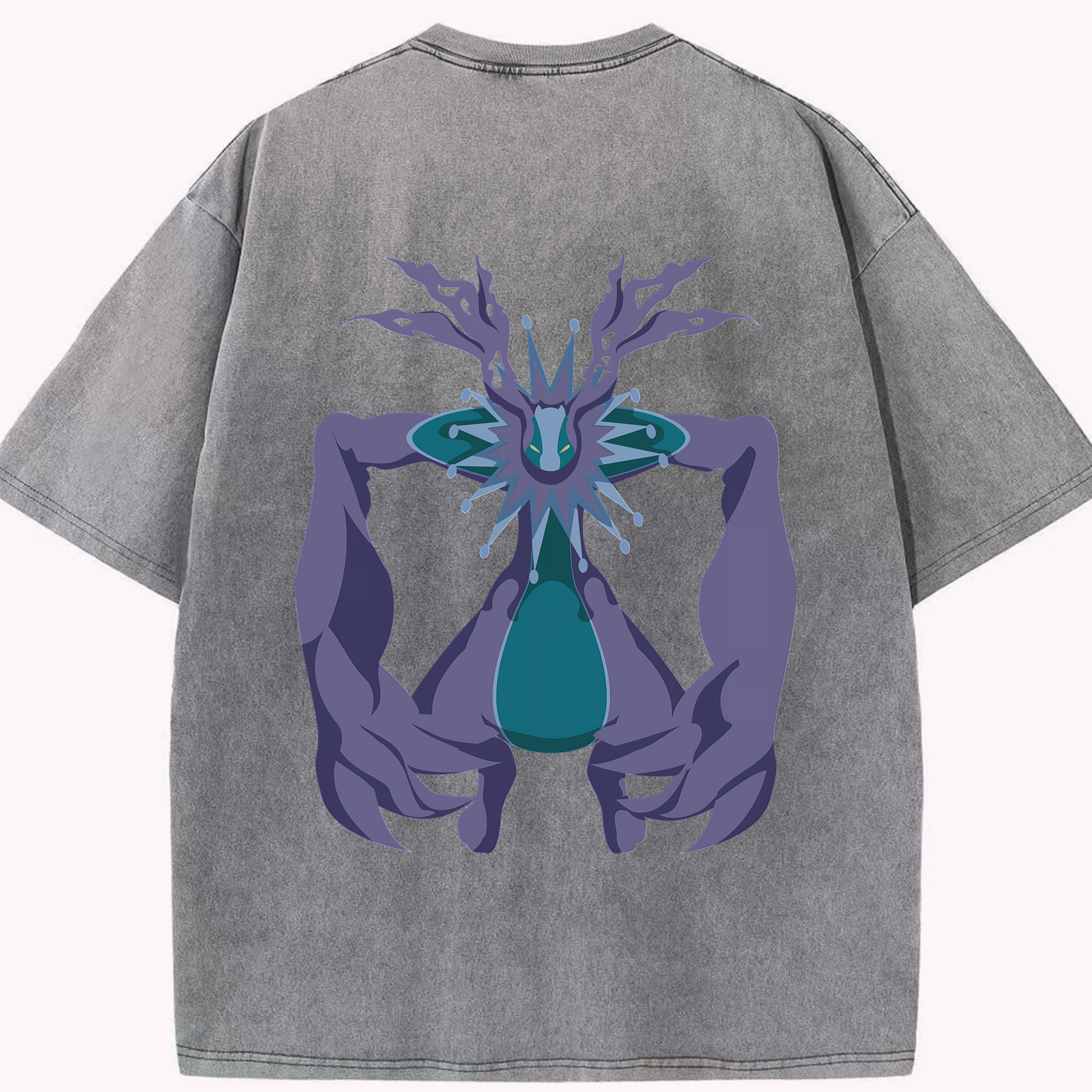 （画像用） Digimon デジタルモンスター/デジモン 綿100% ヴィンテージ風 半袖Tシャツ（背面プリント）