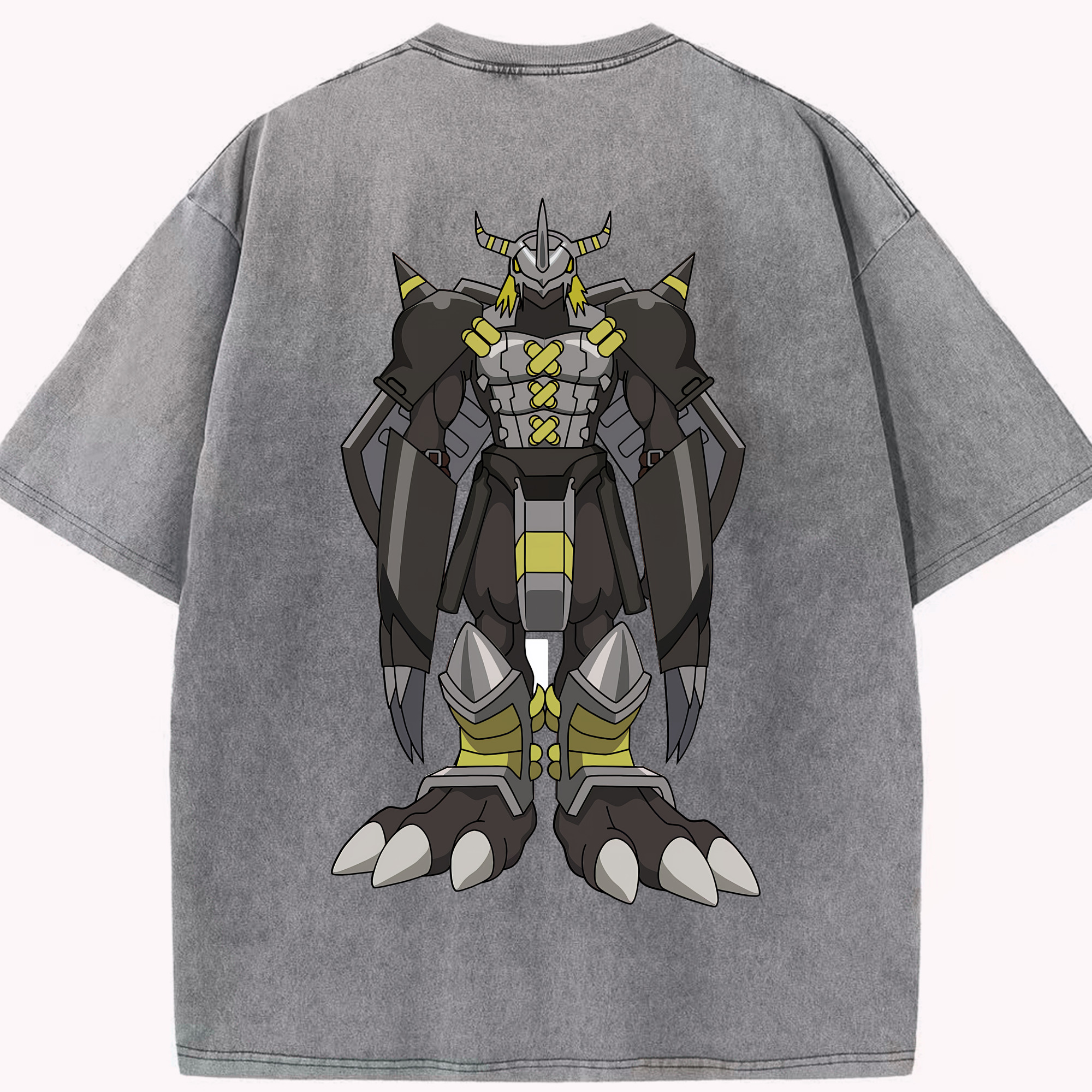 （画像用） Digimon デジタルモンスター/デジモン 綿100% ヴィンテージ風 半袖Tシャツ（背面プリント）