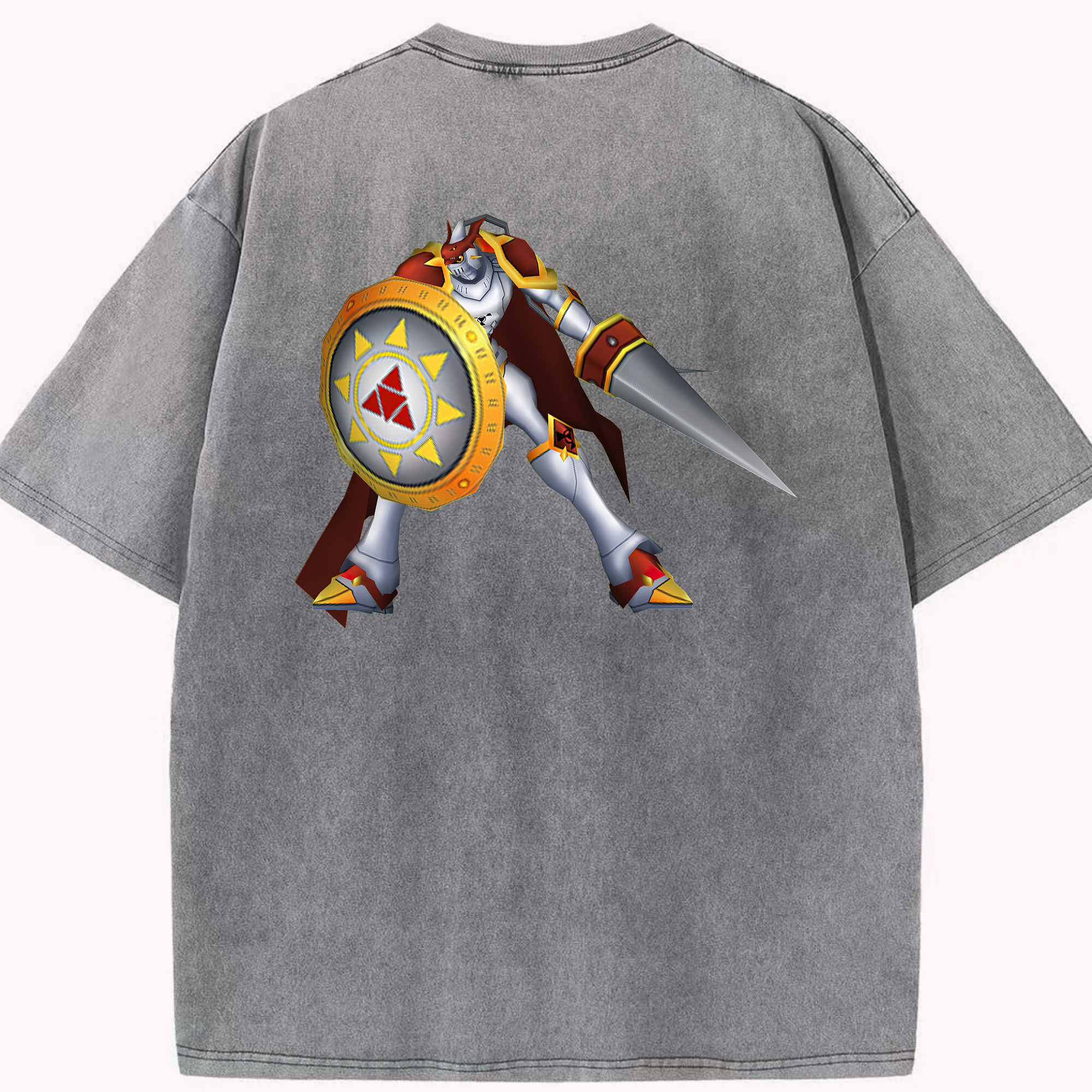 （画像用） Digimon デジタルモンスター/デジモン 綿100% ヴィンテージ風 半袖Tシャツ（背面プリント）