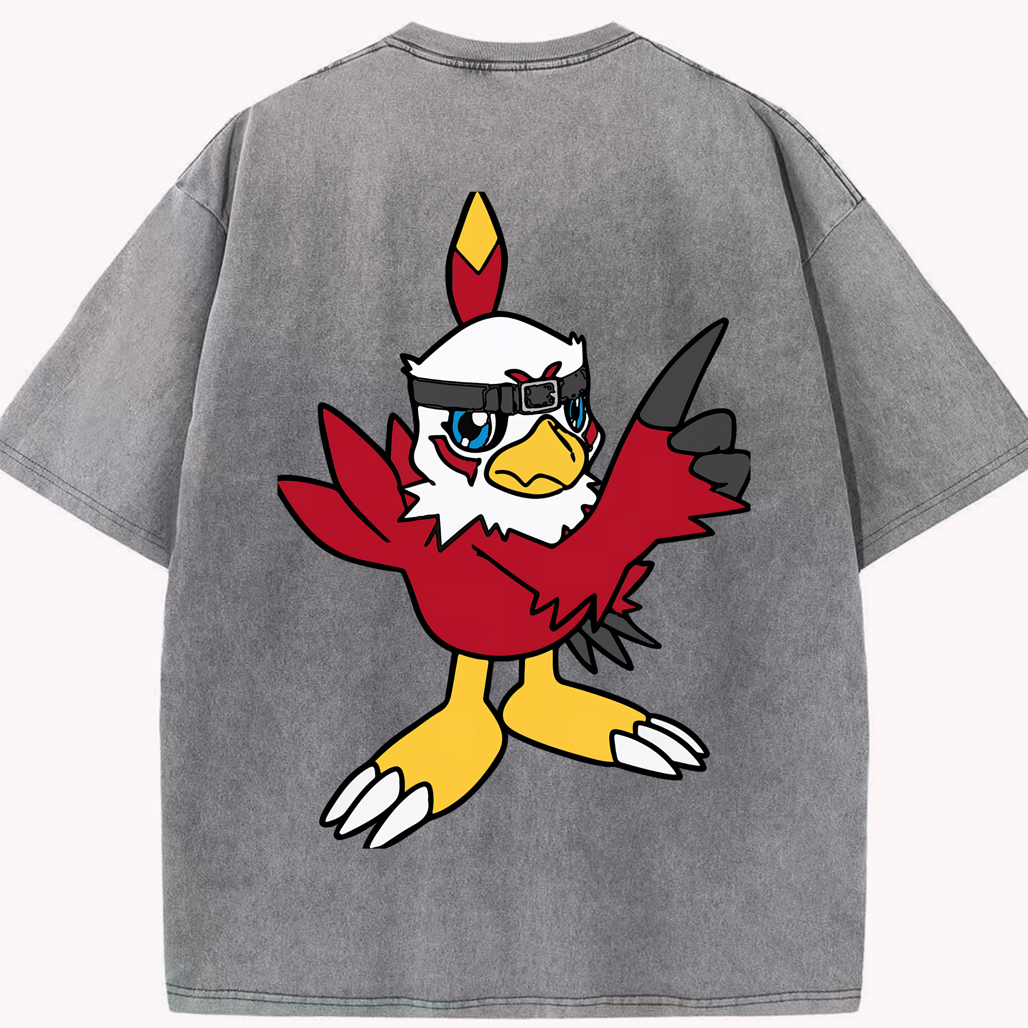 （画像用） Digimon デジタルモンスター/デジモン 綿100% ヴィンテージ風 半袖Tシャツ（背面プリント）