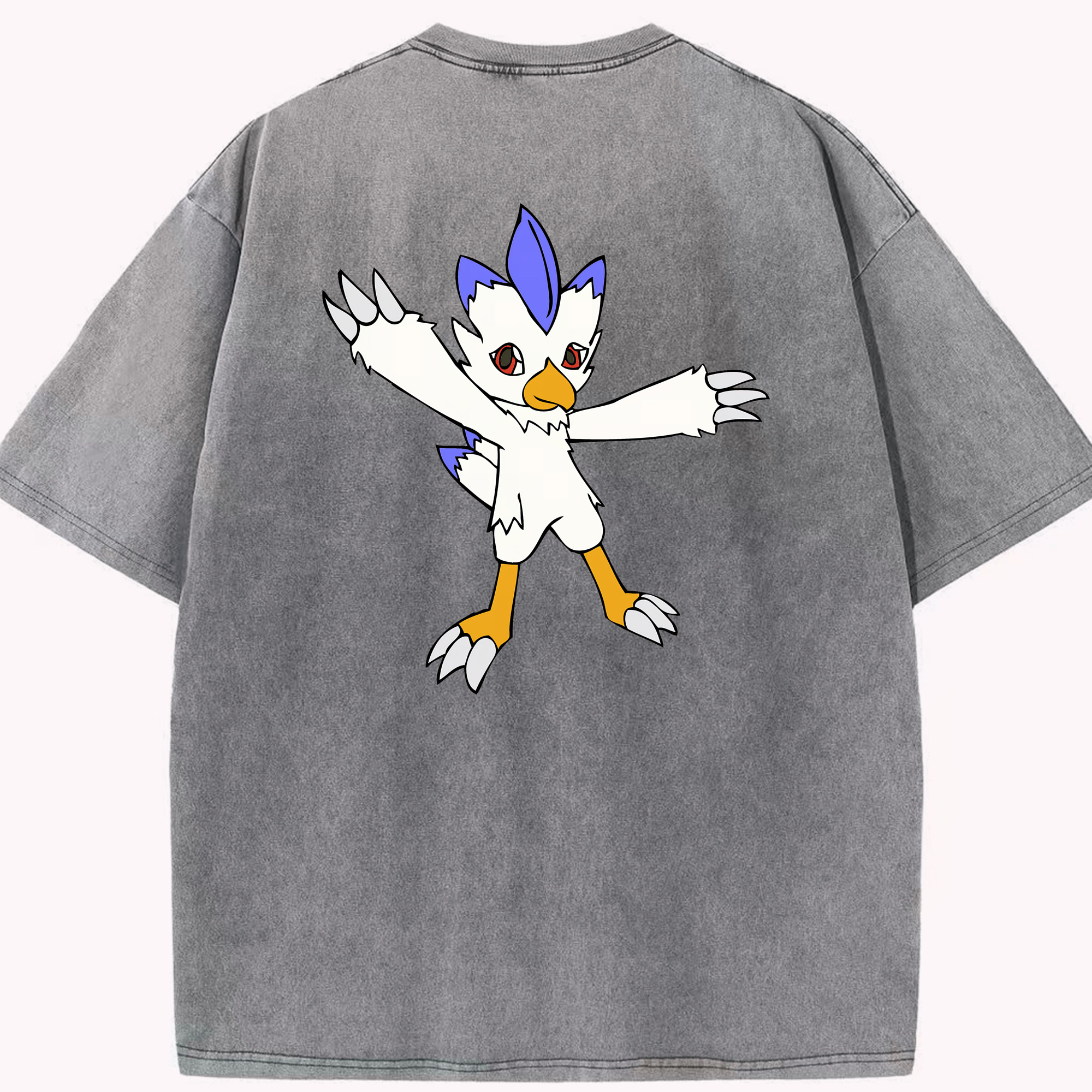 （画像用） Digimon デジタルモンスター/デジモン 綿100% ヴィンテージ風 半袖Tシャツ（背面プリント）