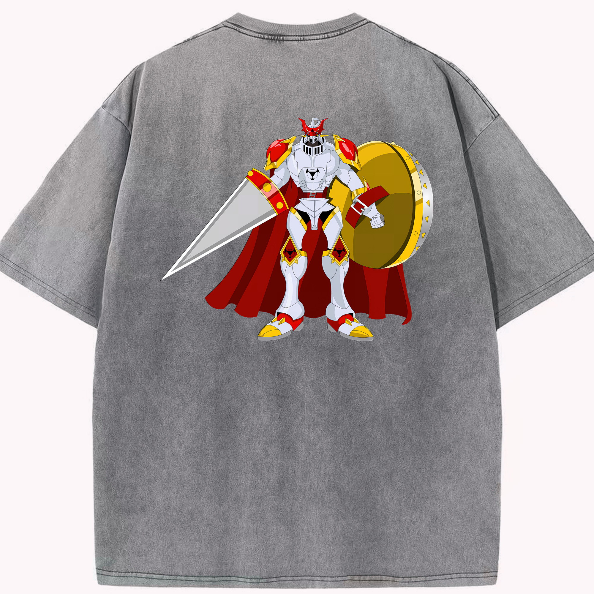（画像用） Digimon デジタルモンスター/デジモン 綿100% ヴィンテージ風 半袖Tシャツ（背面プリント）