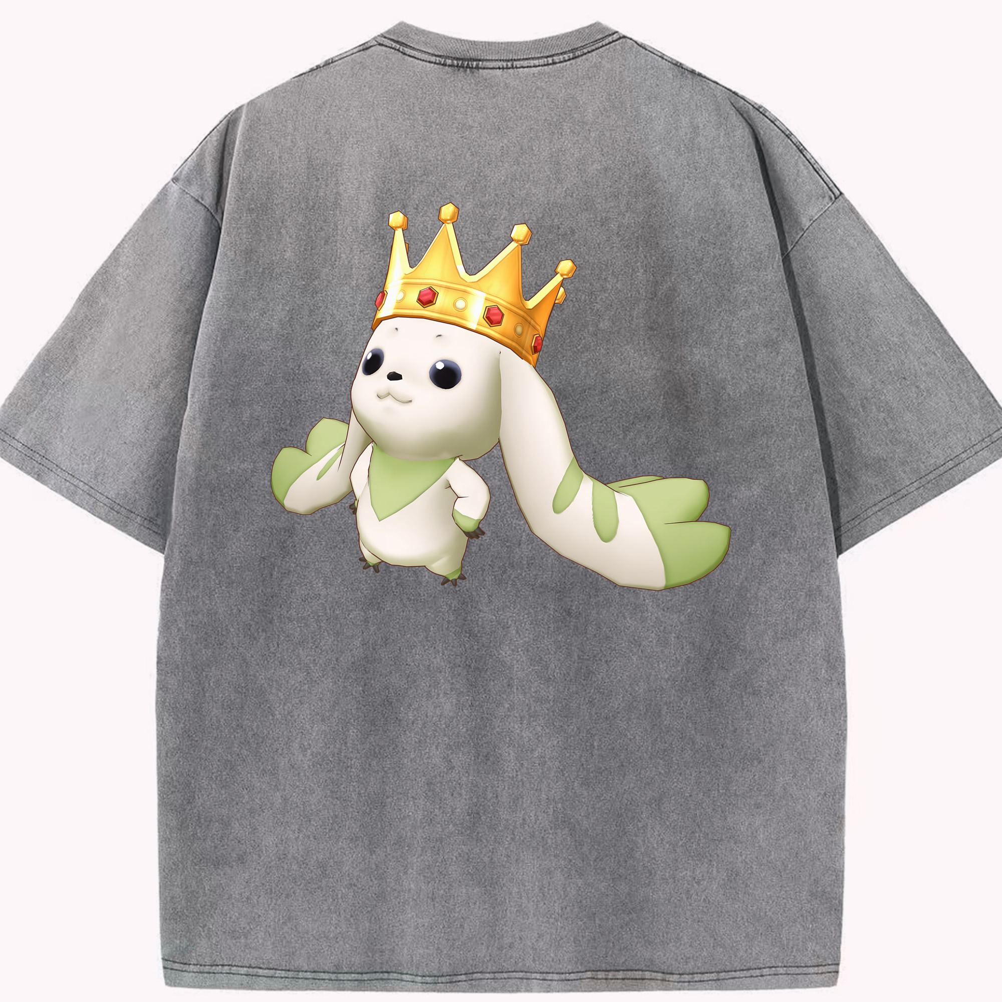 （画像用） Digimon デジタルモンスター/デジモン 綿100% ヴィンテージ風 半袖Tシャツ（背面プリント）