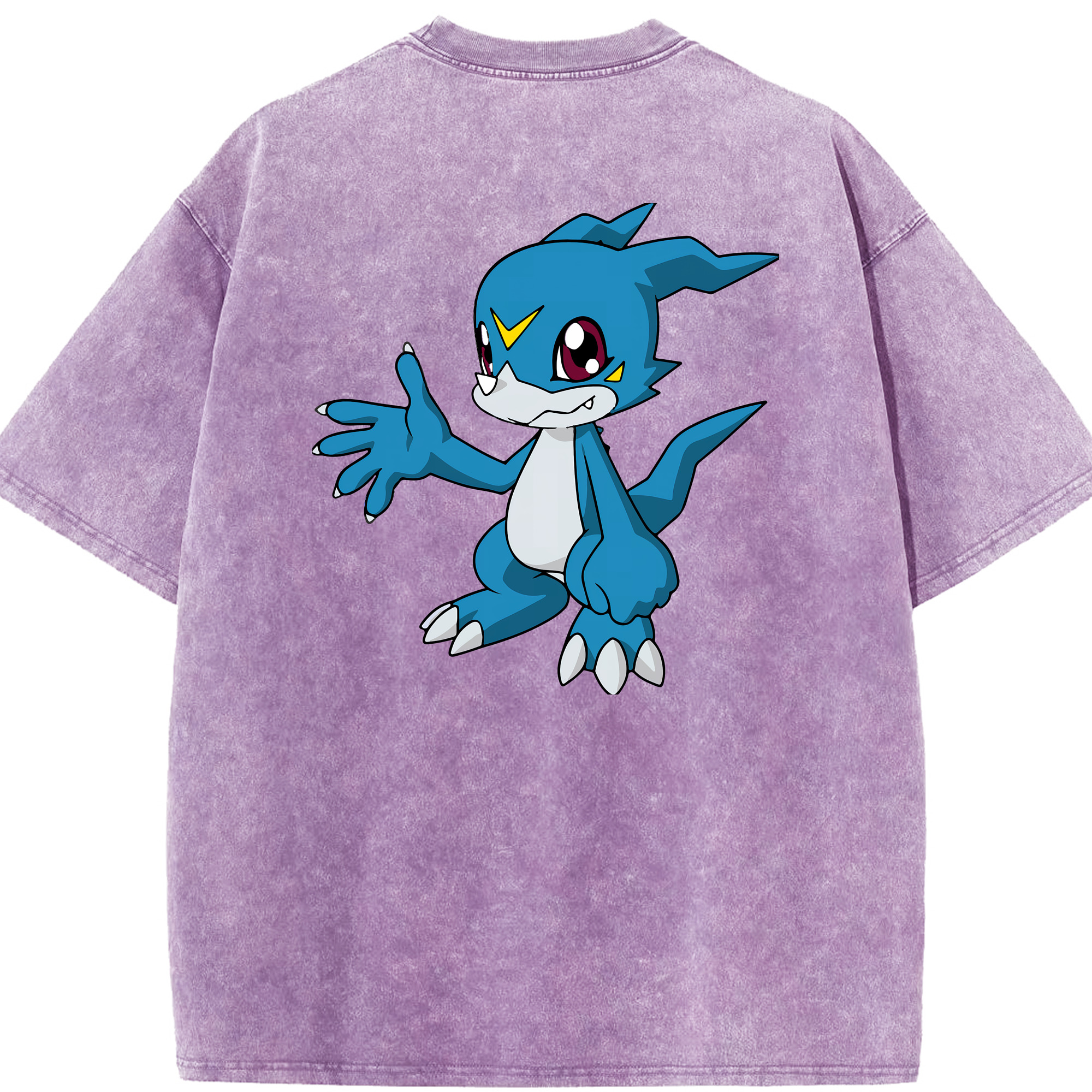 （画像用） Digimon デジタルモンスター/デジモン 綿100% ヴィンテージ風 半袖Tシャツ（背面プリント）