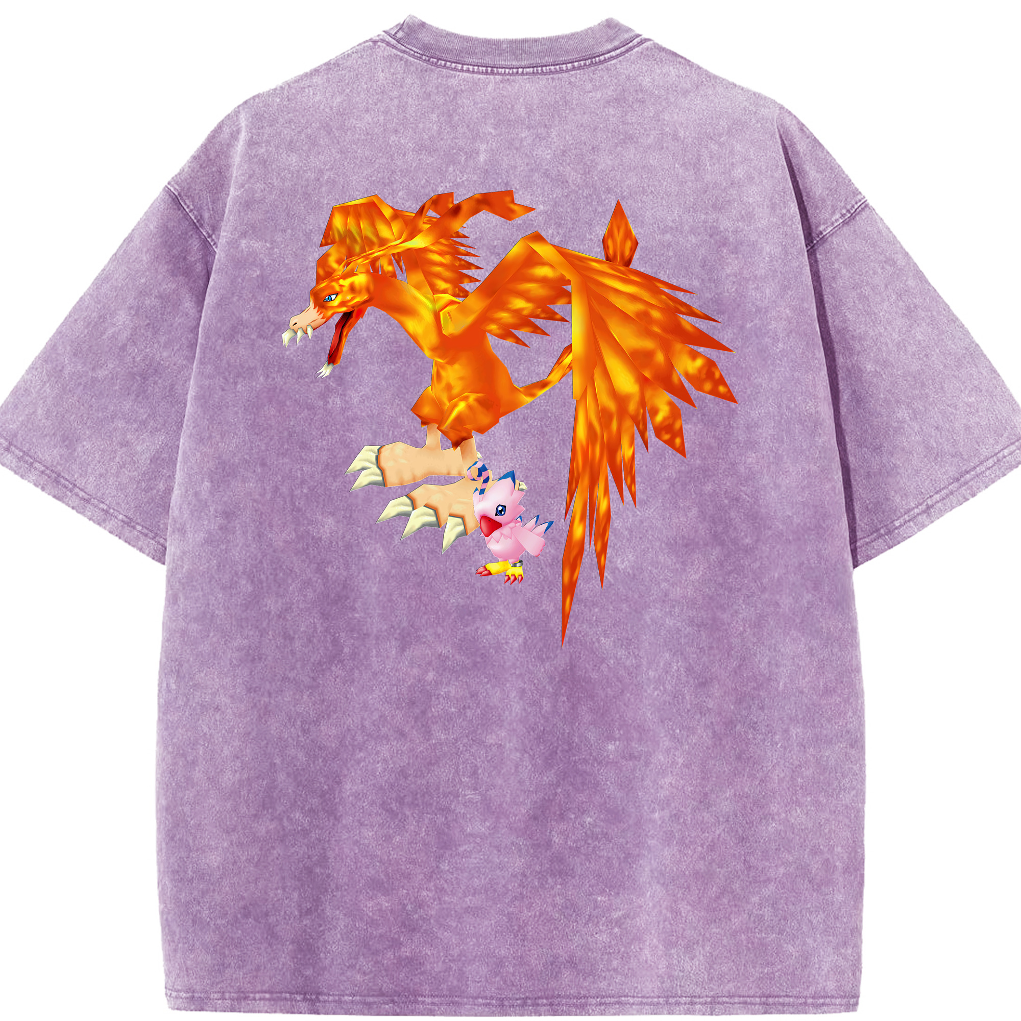 （画像用） Digimon デジタルモンスター/デジモン 綿100% ヴィンテージ風 半袖Tシャツ（背面プリント）