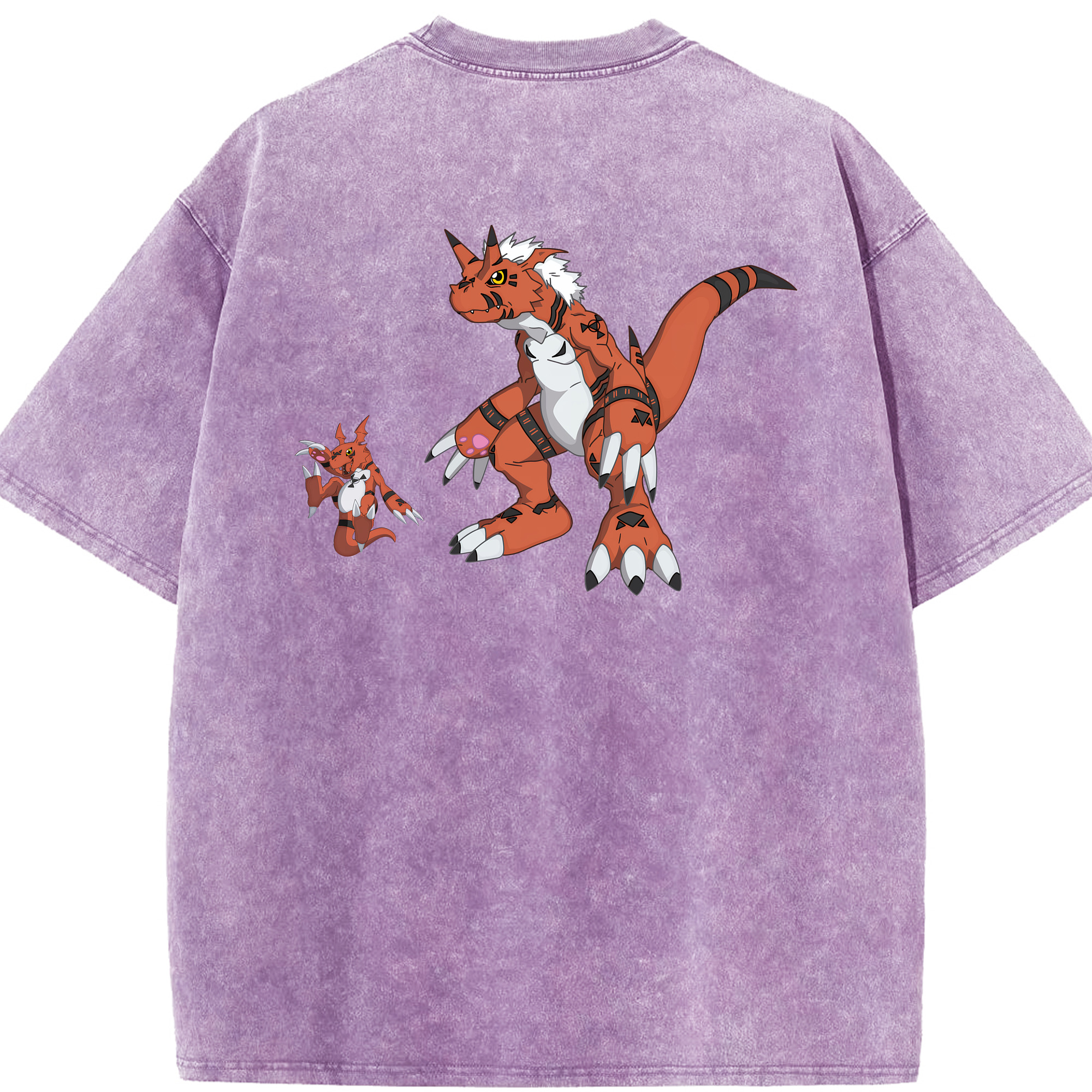 （画像用） Digimon デジタルモンスター/デジモン 綿100% ヴィンテージ風 半袖Tシャツ（背面プリント）