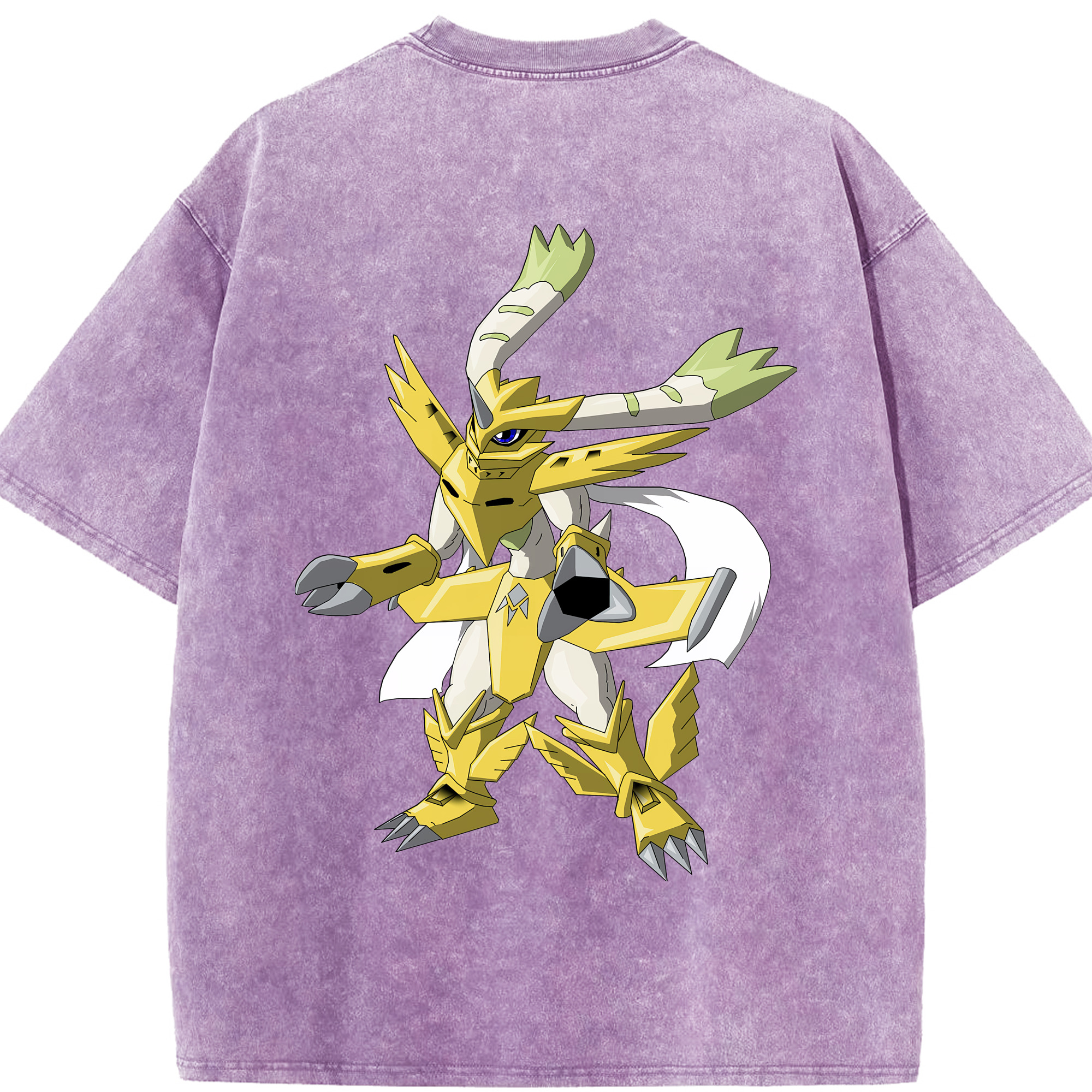 （画像用） Digimon デジタルモンスター/デジモン 綿100% ヴィンテージ風 半袖Tシャツ（背面プリント）