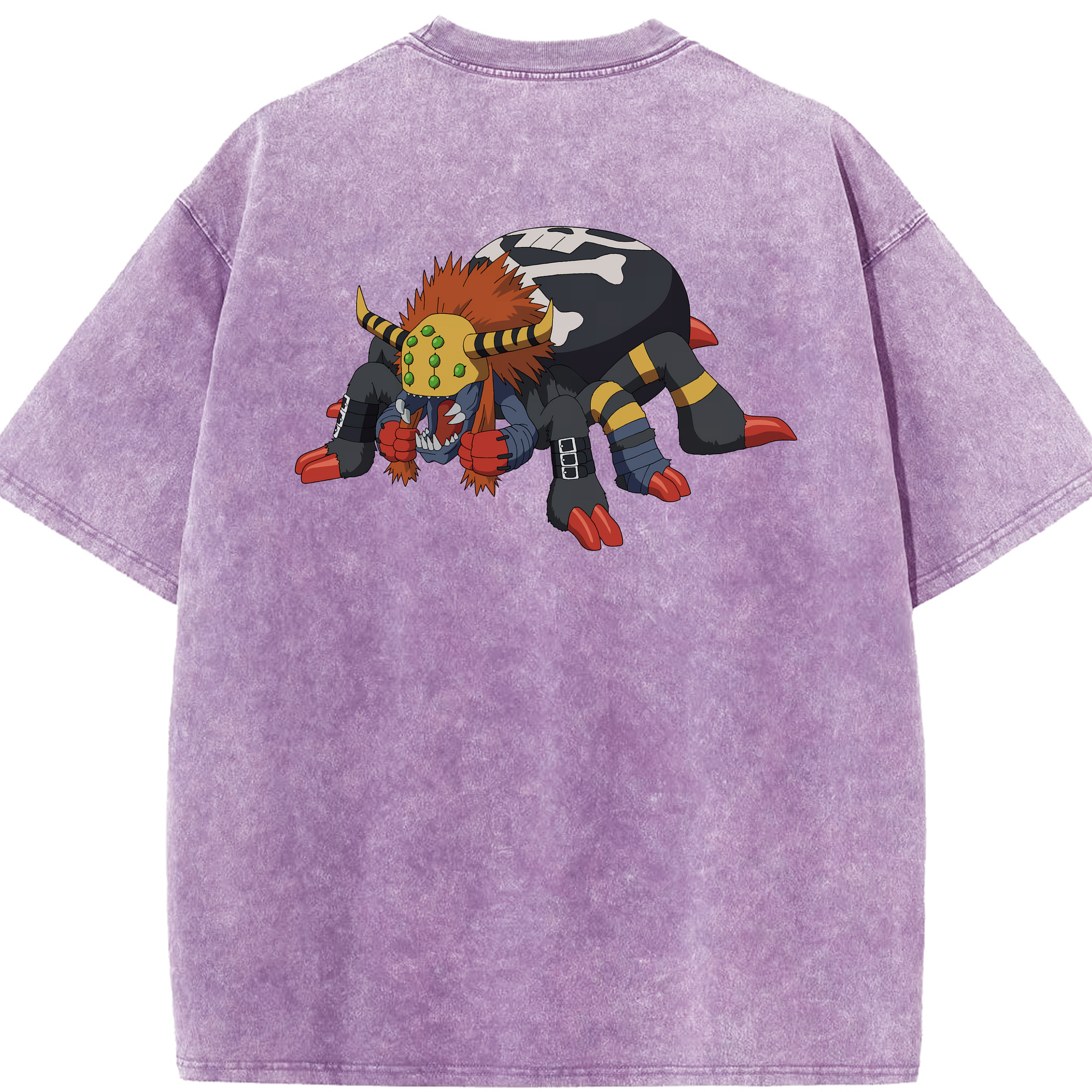 （画像用） Digimon デジタルモンスター/デジモン 綿100% ヴィンテージ風 半袖Tシャツ（背面プリント）