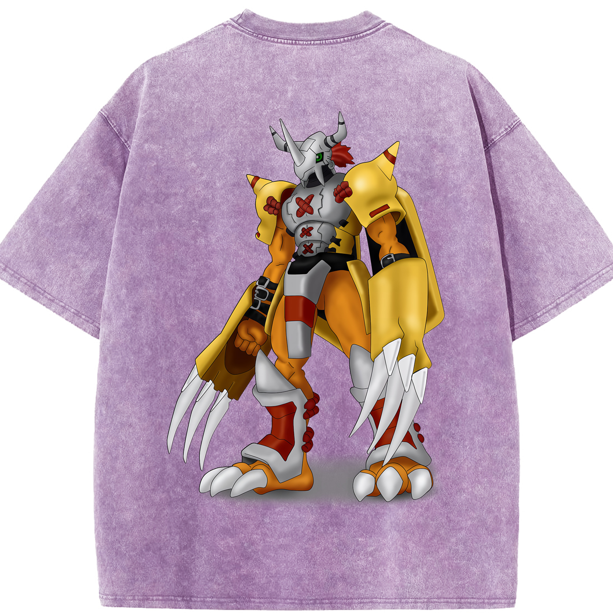 （画像用） Digimon デジタルモンスター/デジモン 綿100% ヴィンテージ風 半袖Tシャツ（背面プリント）
