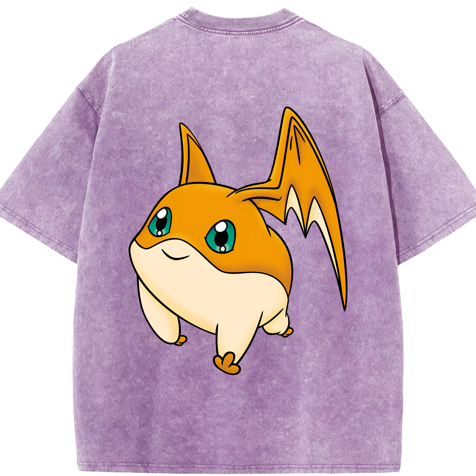 （画像用） Digimon デジタルモンスター/デジモン 綿100% ヴィンテージ風 半袖Tシャツ（背面プリント）