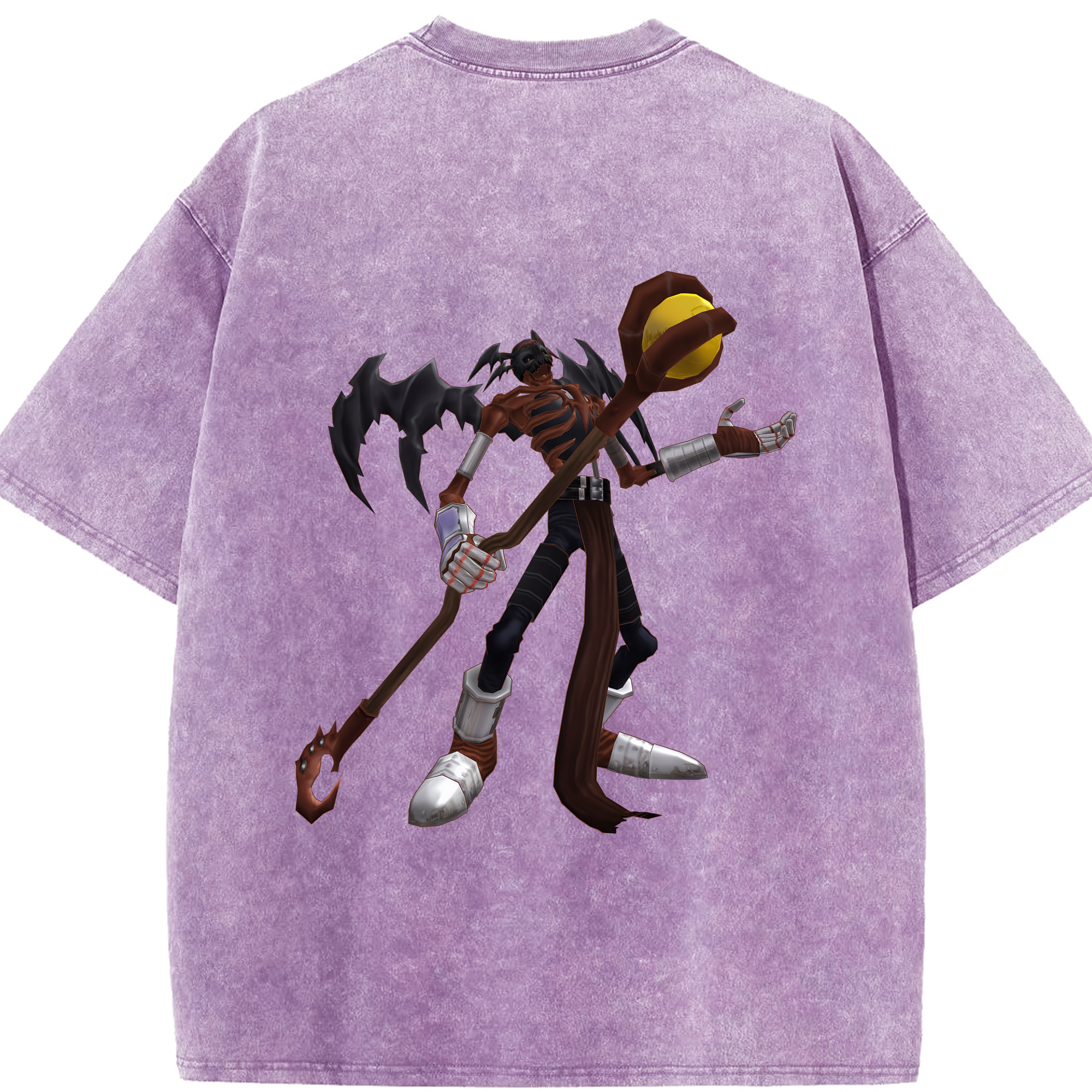 （画像用） Digimon デジタルモンスター/デジモン 綿100% ヴィンテージ風 半袖Tシャツ（背面プリント）