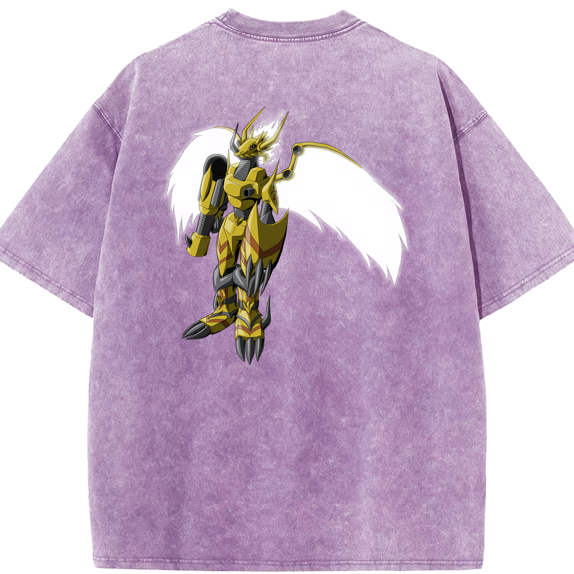 （画像用） Digimon デジタルモンスター/デジモン 綿100% ヴィンテージ風 半袖Tシャツ（背面プリント）