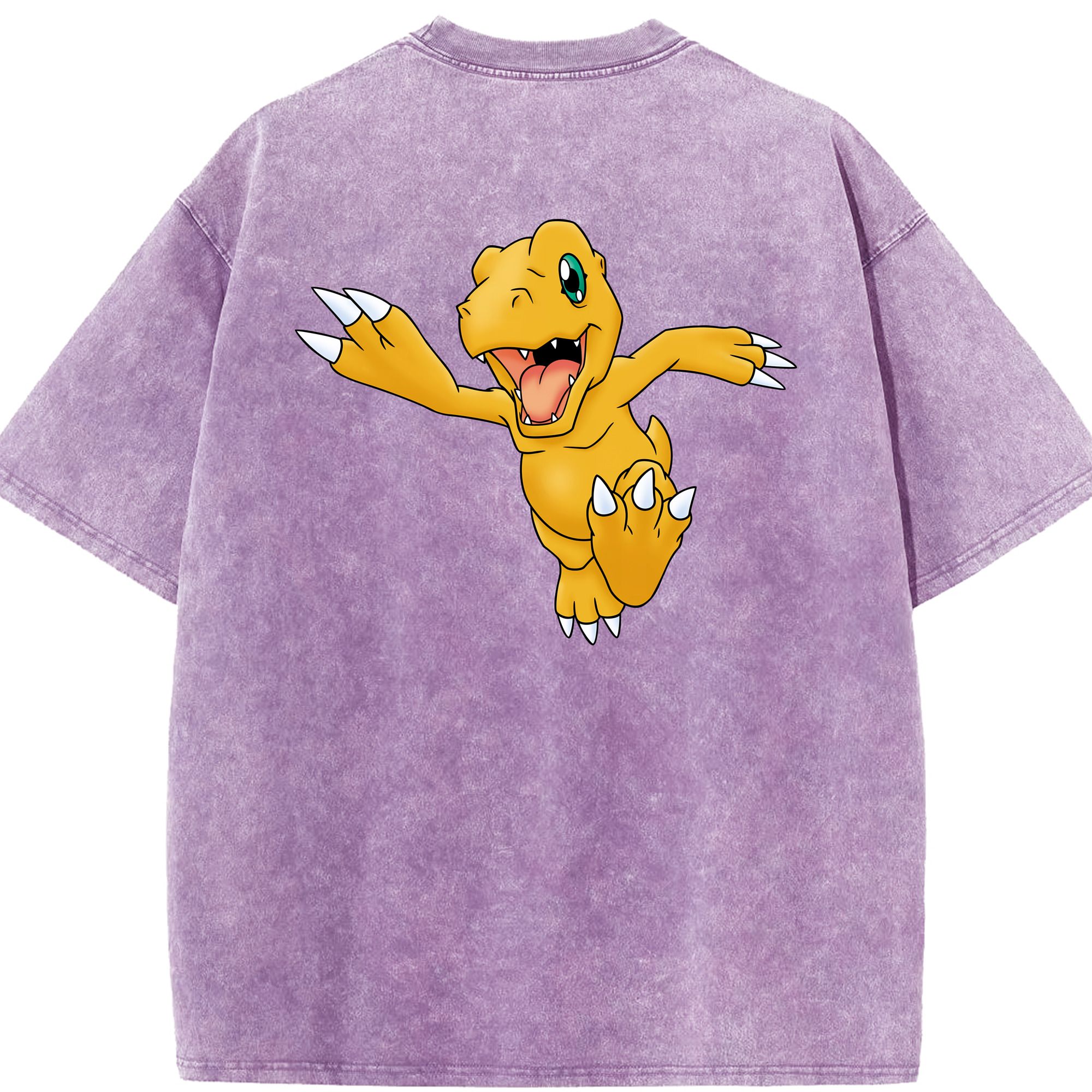 （画像用） Digimon デジタルモンスター/デジモン 綿100% ヴィンテージ風 半袖Tシャツ（背面プリント）